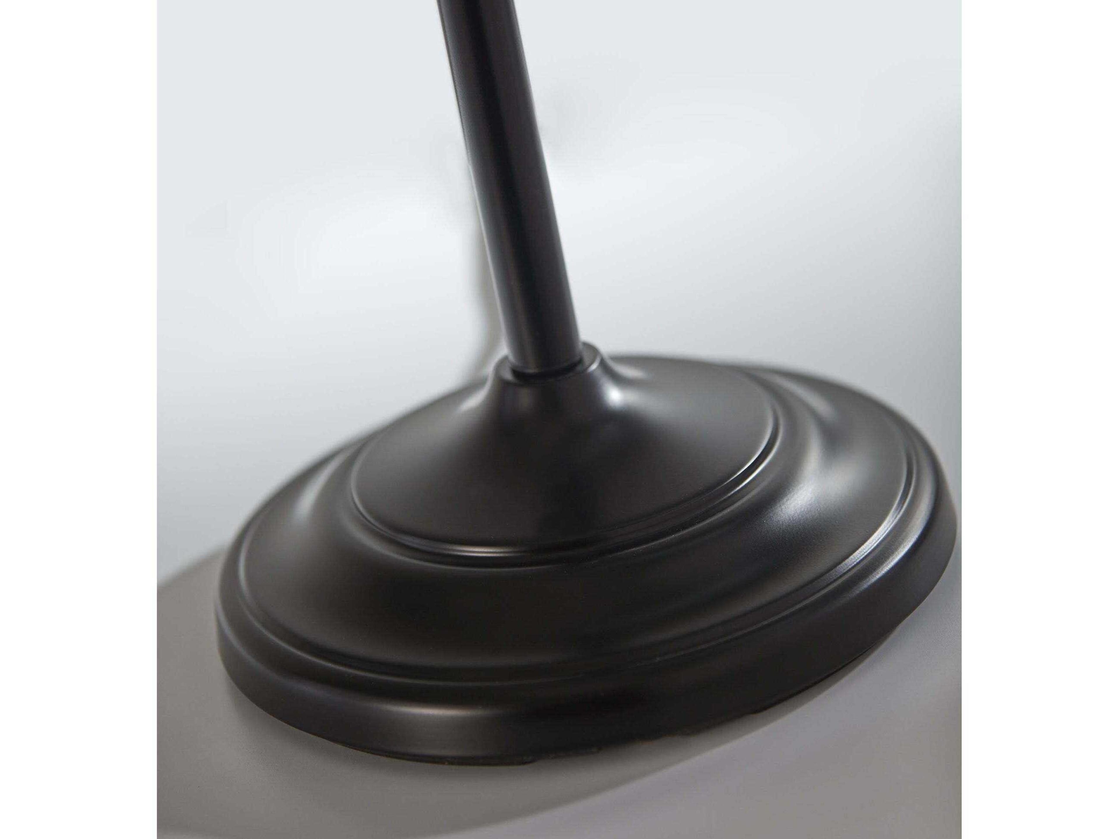 Adesso Chandler Dark Bronze Herringbone Fabric 3 Piece Floor and Table Lamp Set