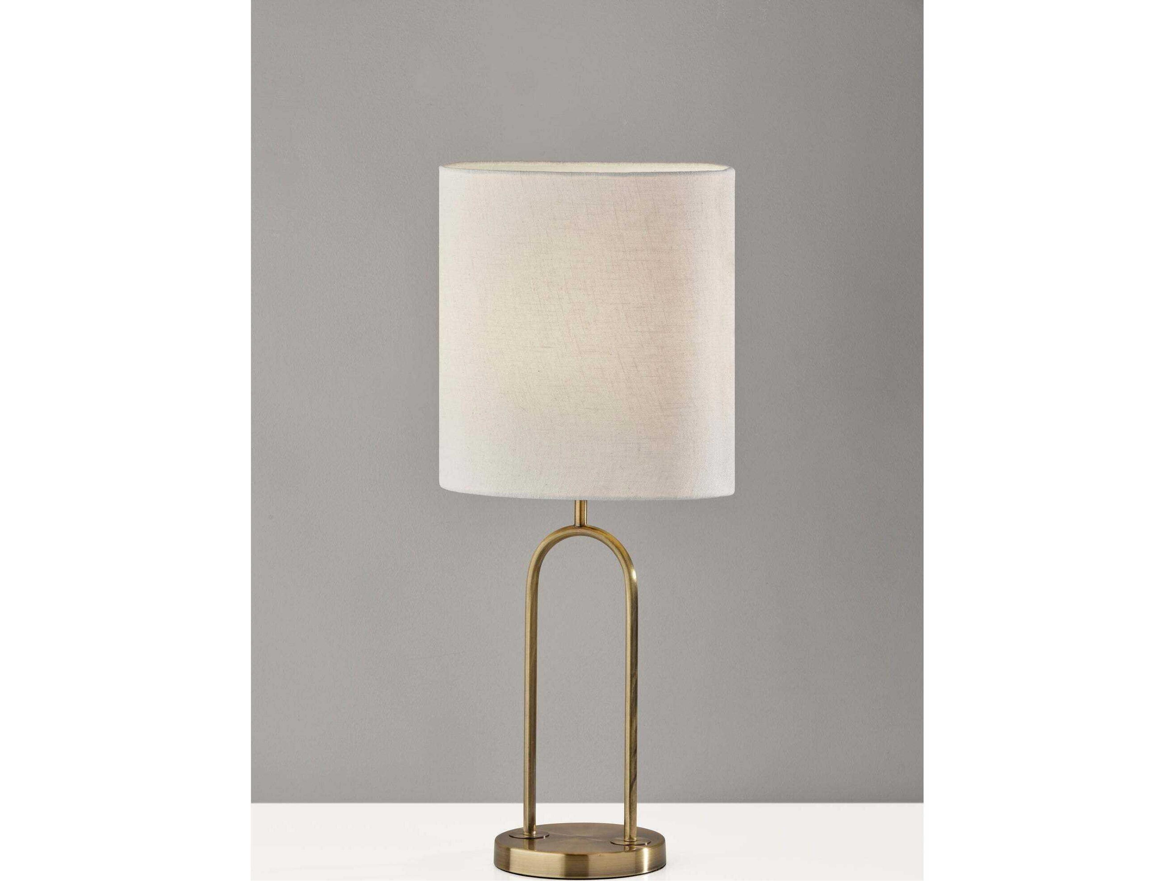 Adesso Joey Antique Brass Buffet Lamp