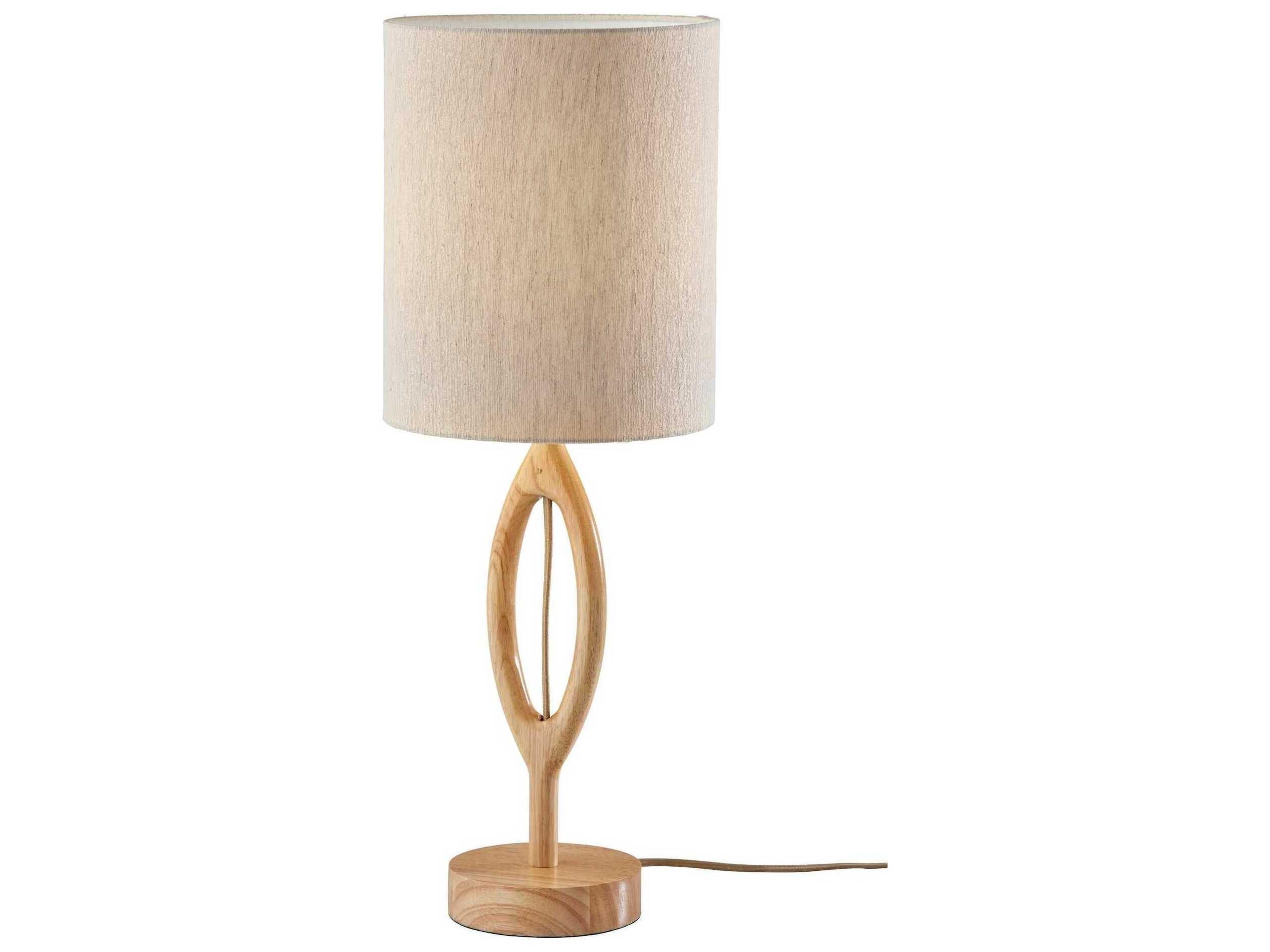 Mayfair Table Lamp Natural Wood Open Frame