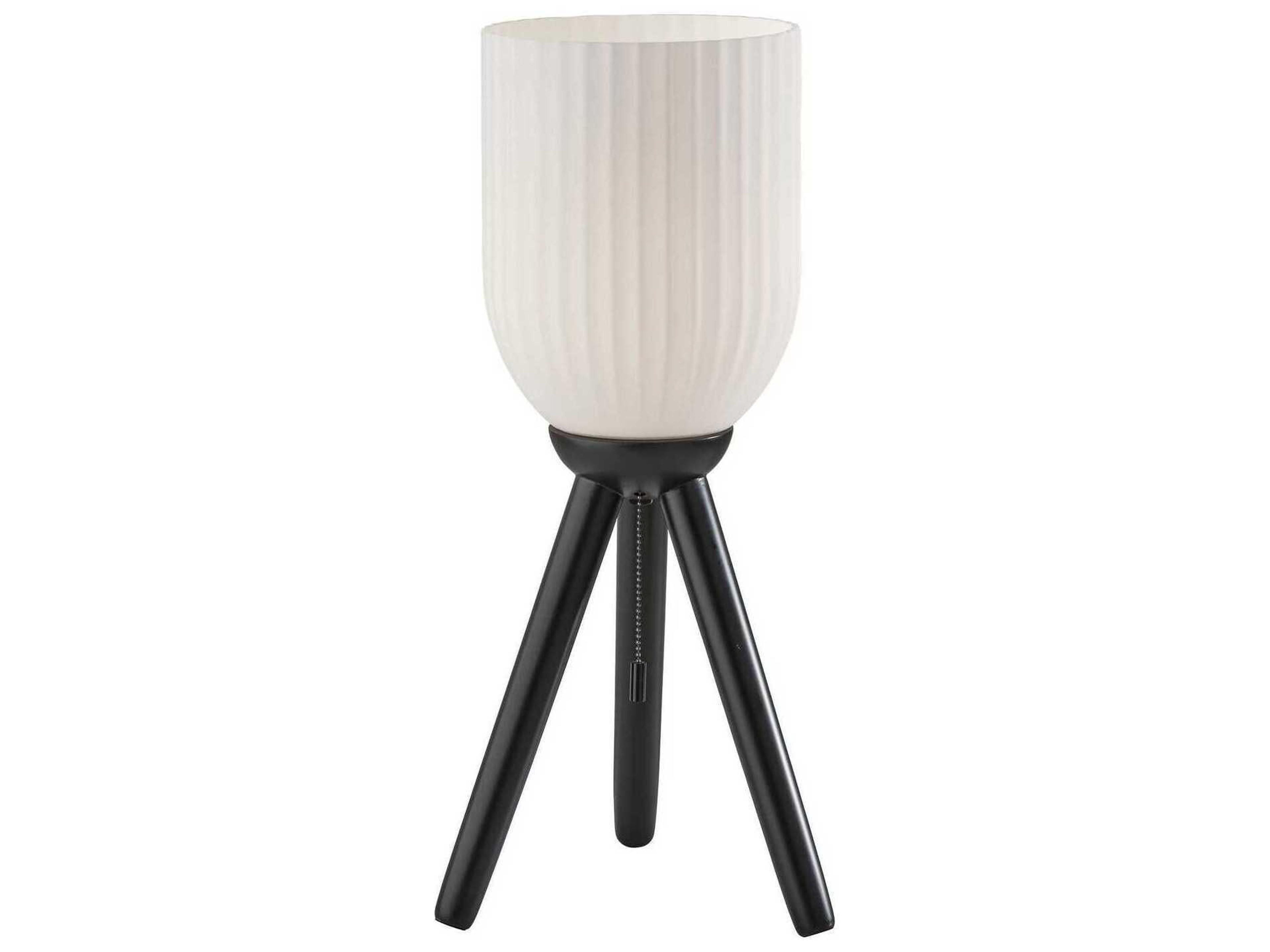 Kinsley Table Lamp Black Wood Tripod