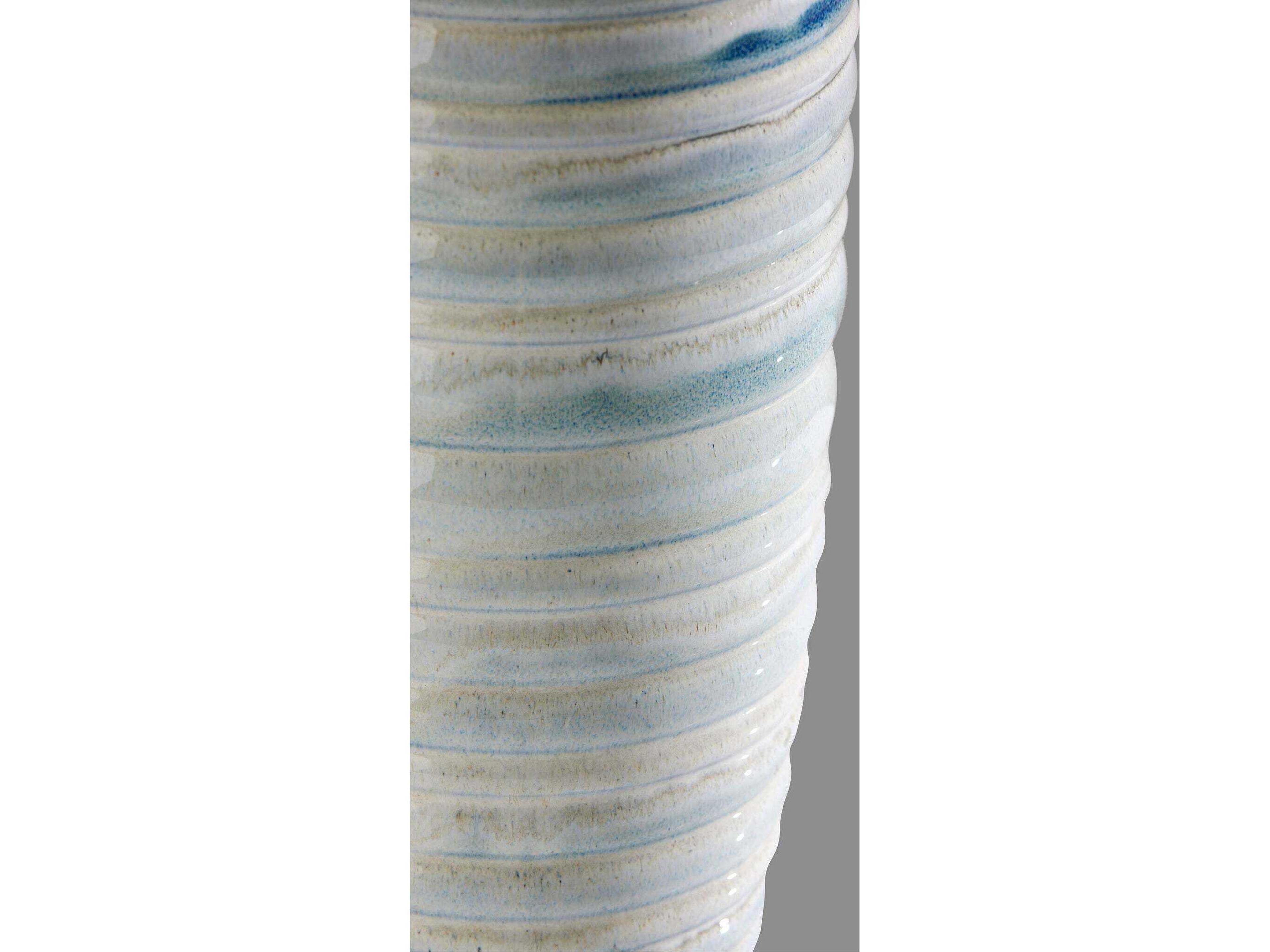 Adesso Catalina Light Blue Ribbed Buffet Lamp