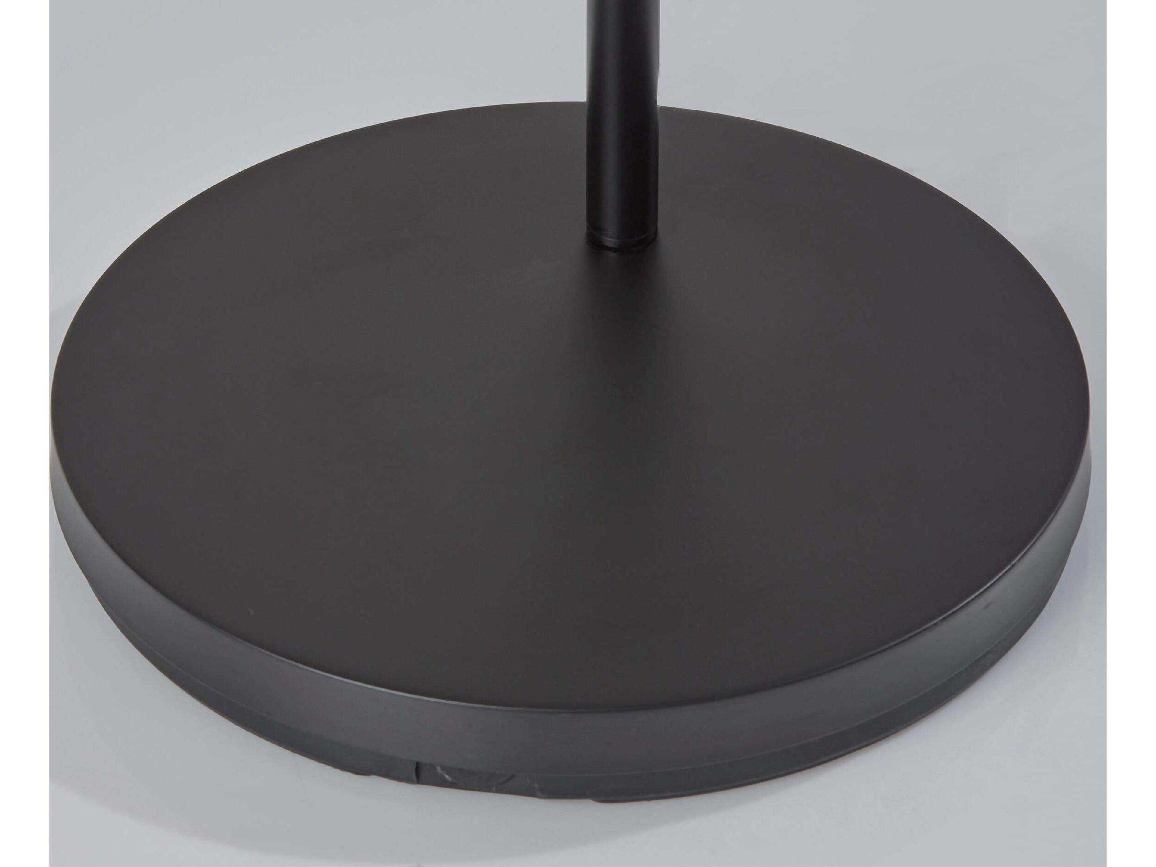 Adesso Ronan Black Matte White Opal Glass Floor Lamp