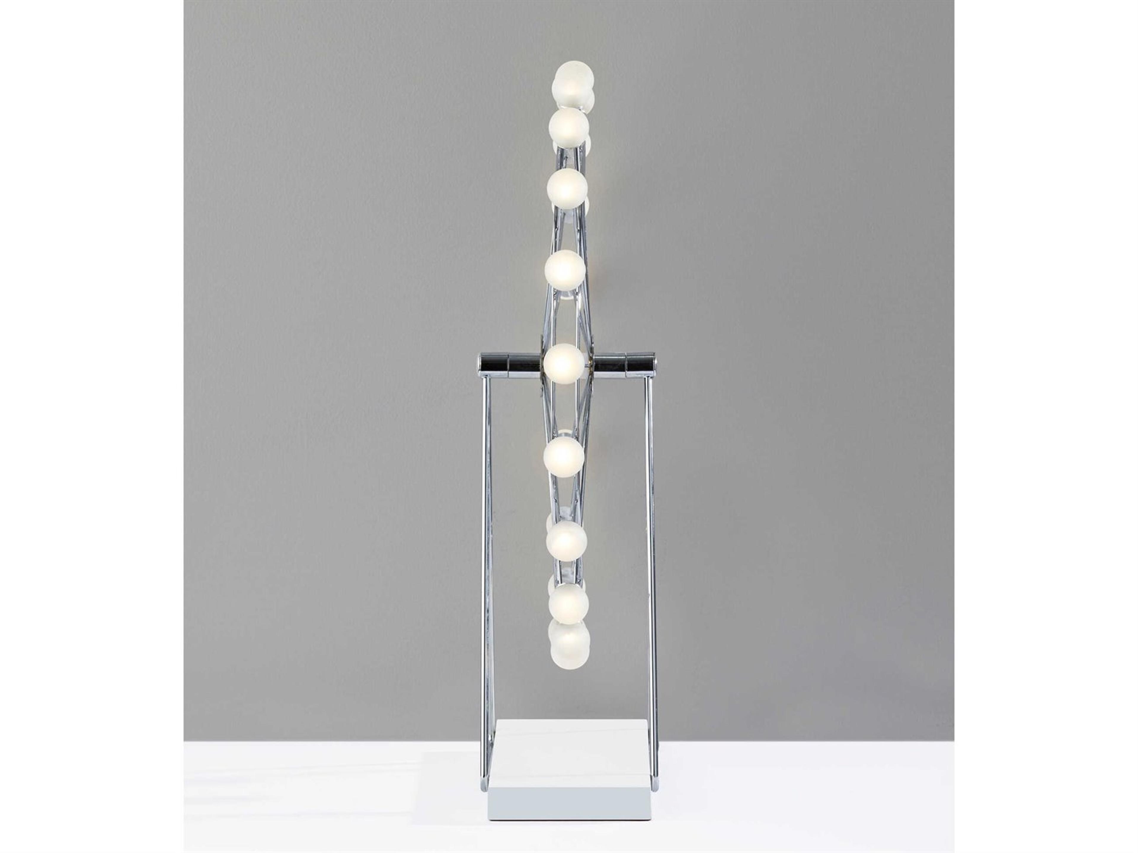 Adesso Coney Chrome Frosted Acrylic Table Lamp