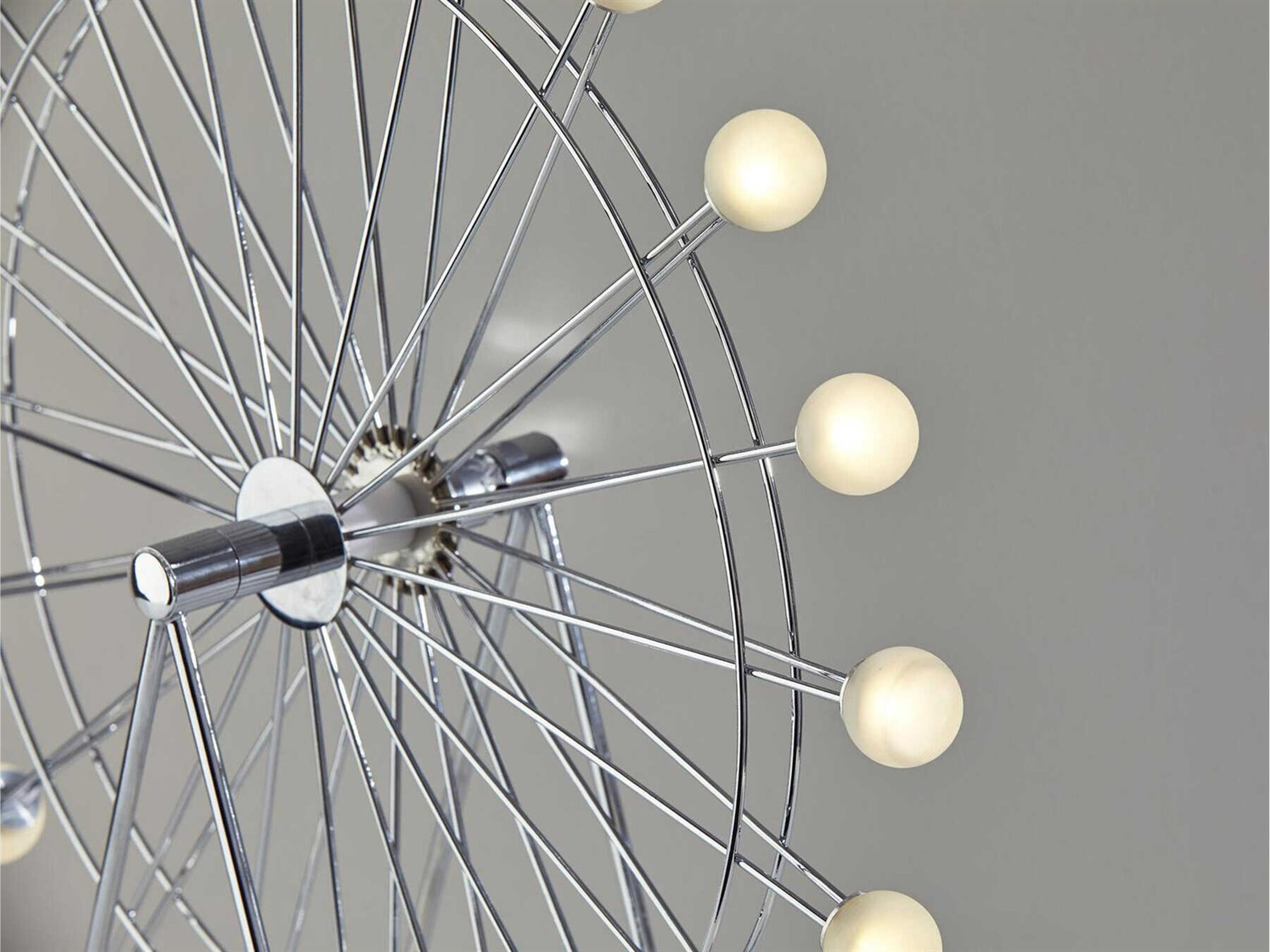 Adesso Coney Chrome Frosted Acrylic Table Lamp