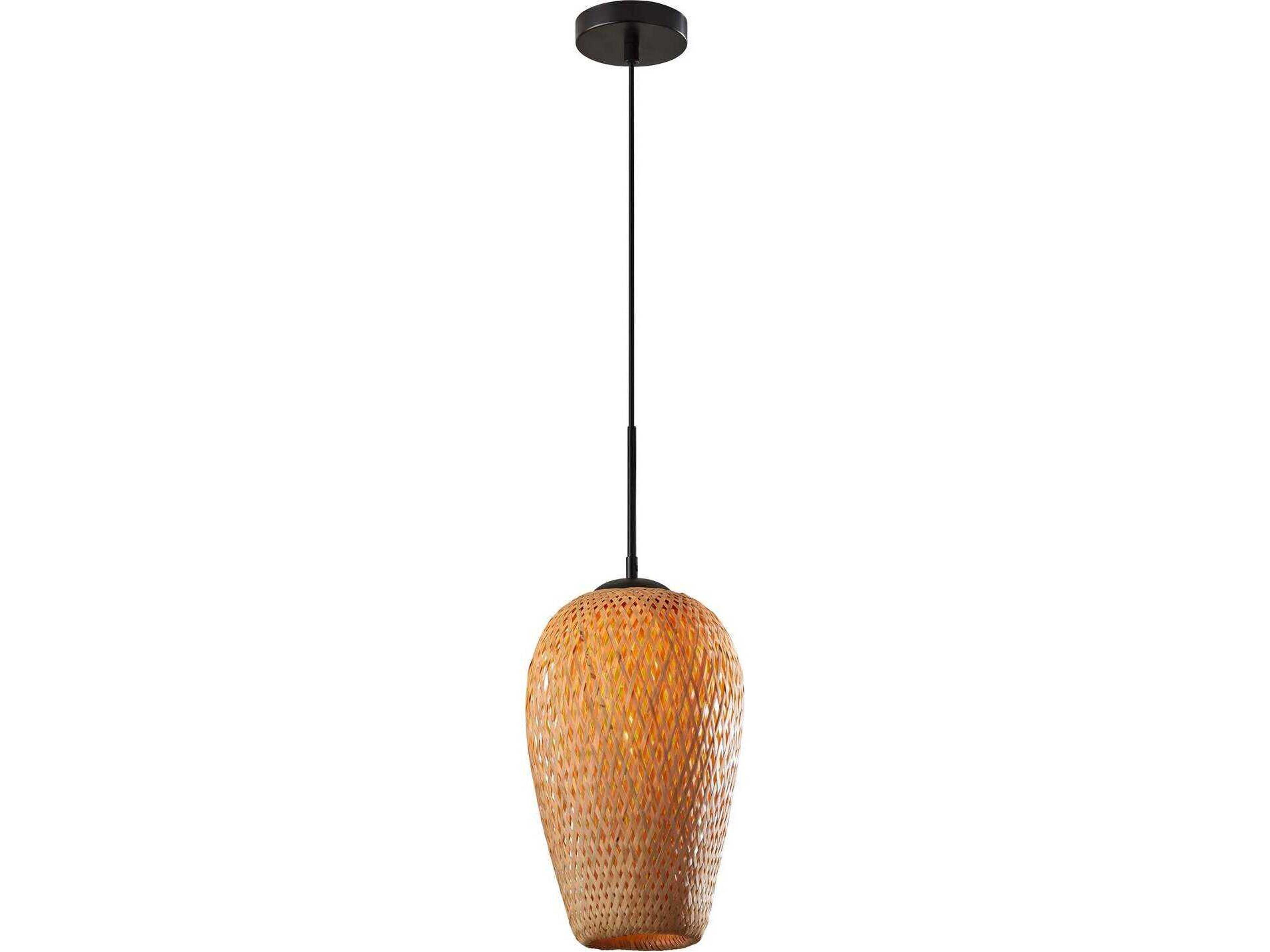 Adesso Hugo Black Cylinder Mini Pendant