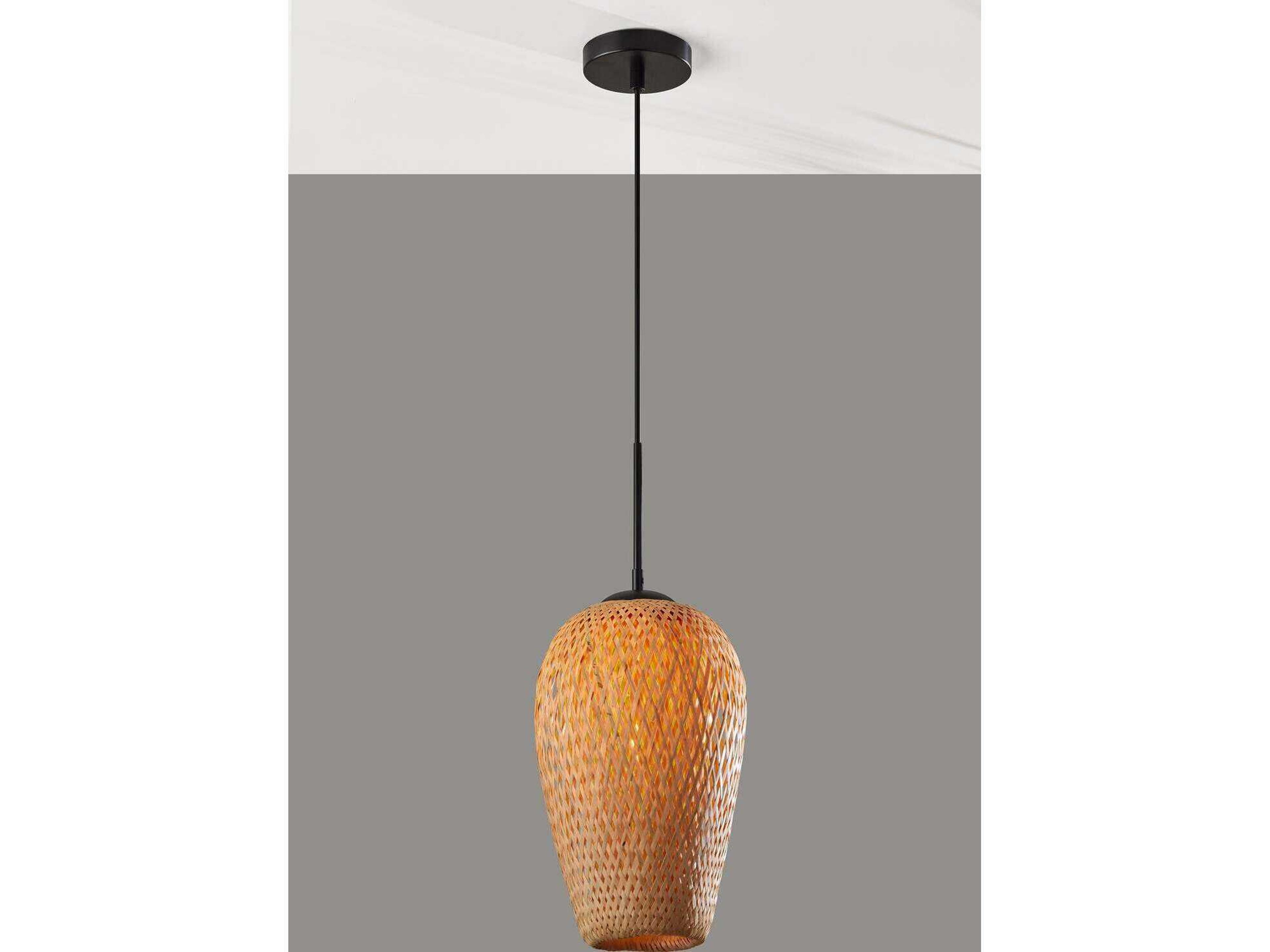 Adesso Hugo Black Cylinder Mini Pendant