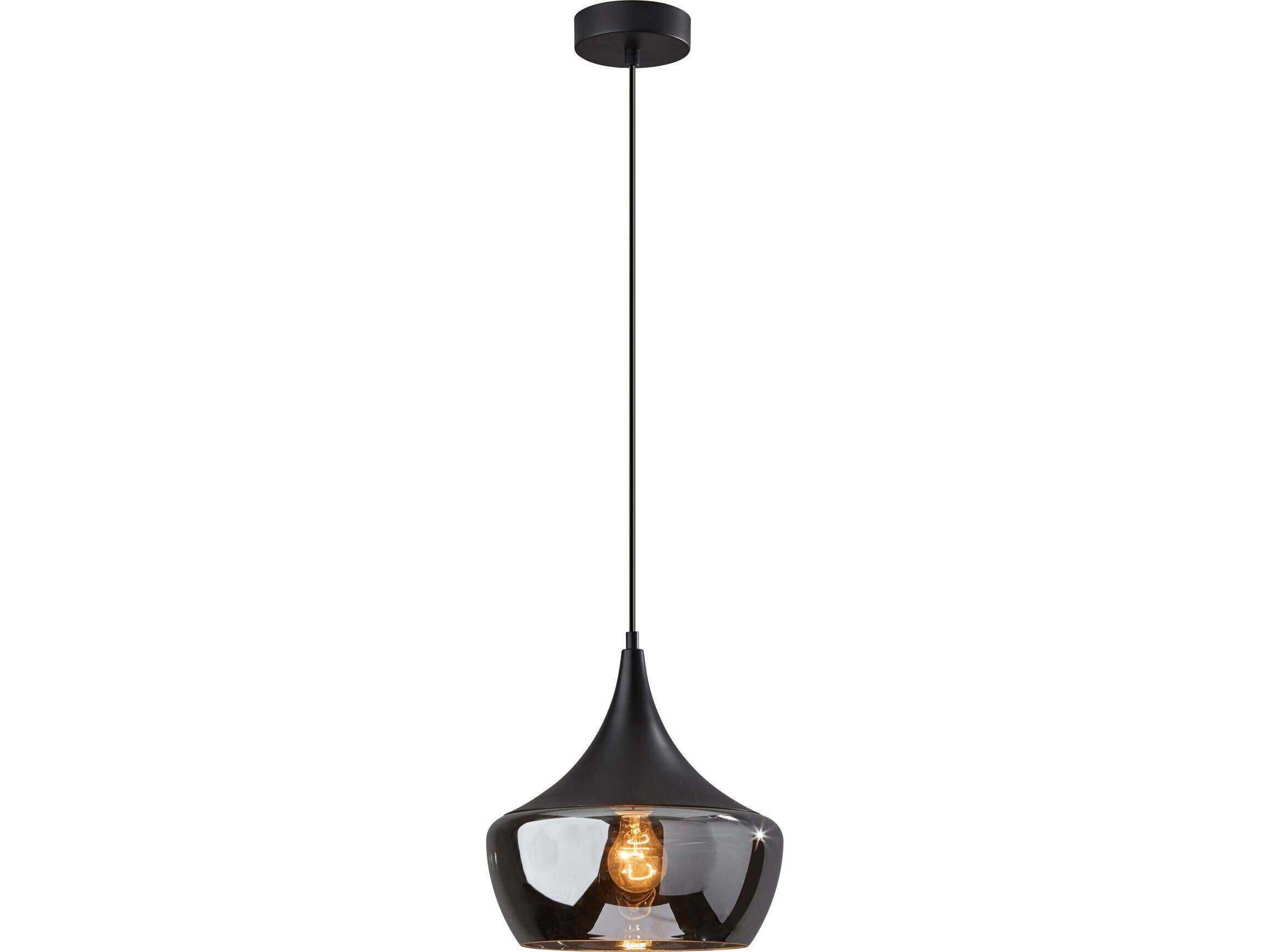 Pendant Light Eliza Black Smoked Mercury Glass