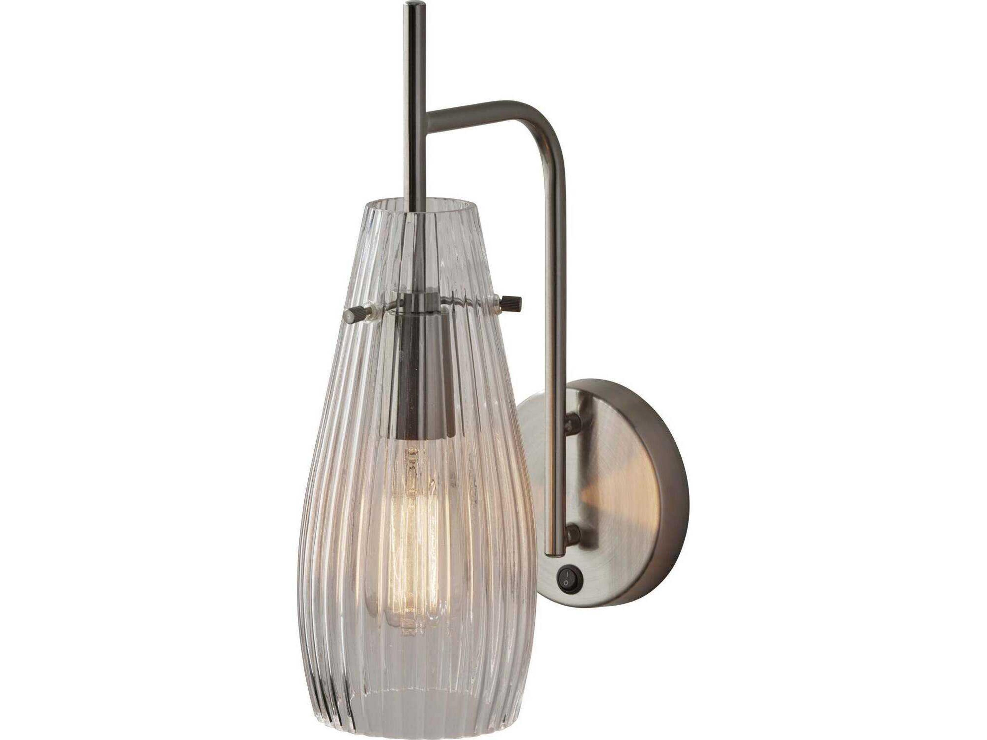 Layla Wall Sconce Brushed Steel Mid-Century Modern