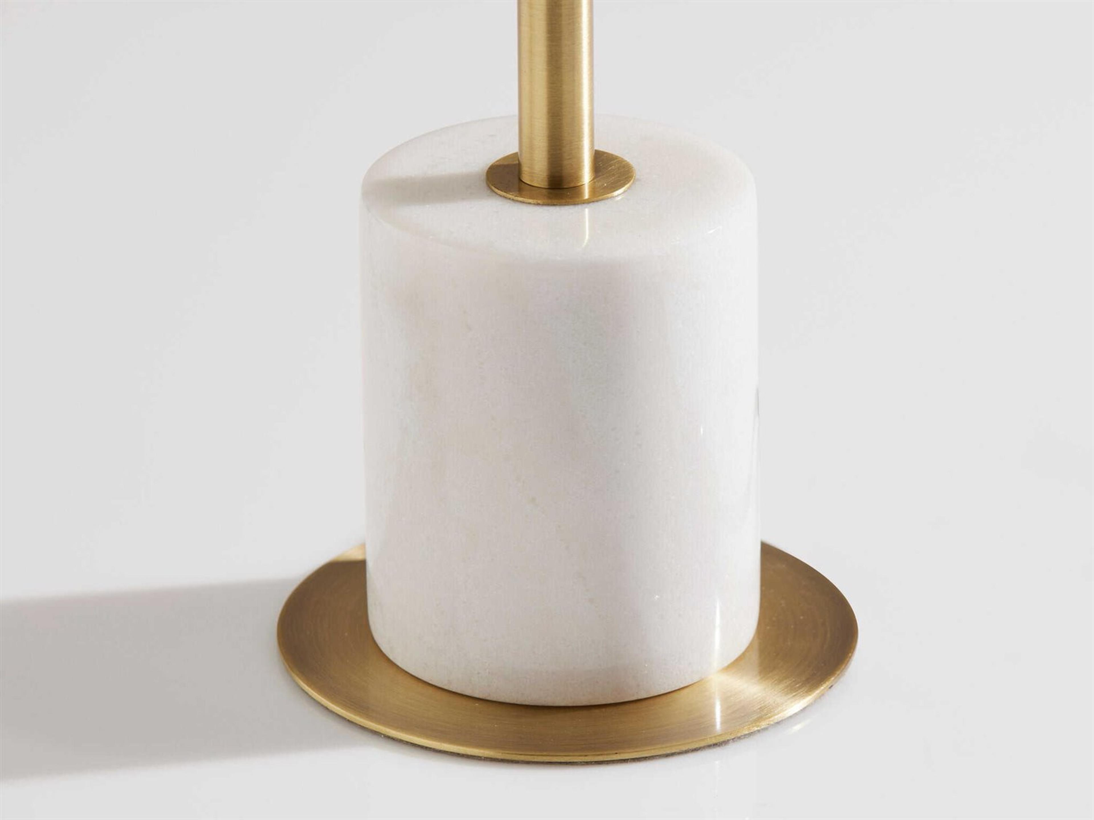 Adesso Terra Antique Brass White Matte Glass Table Lamp