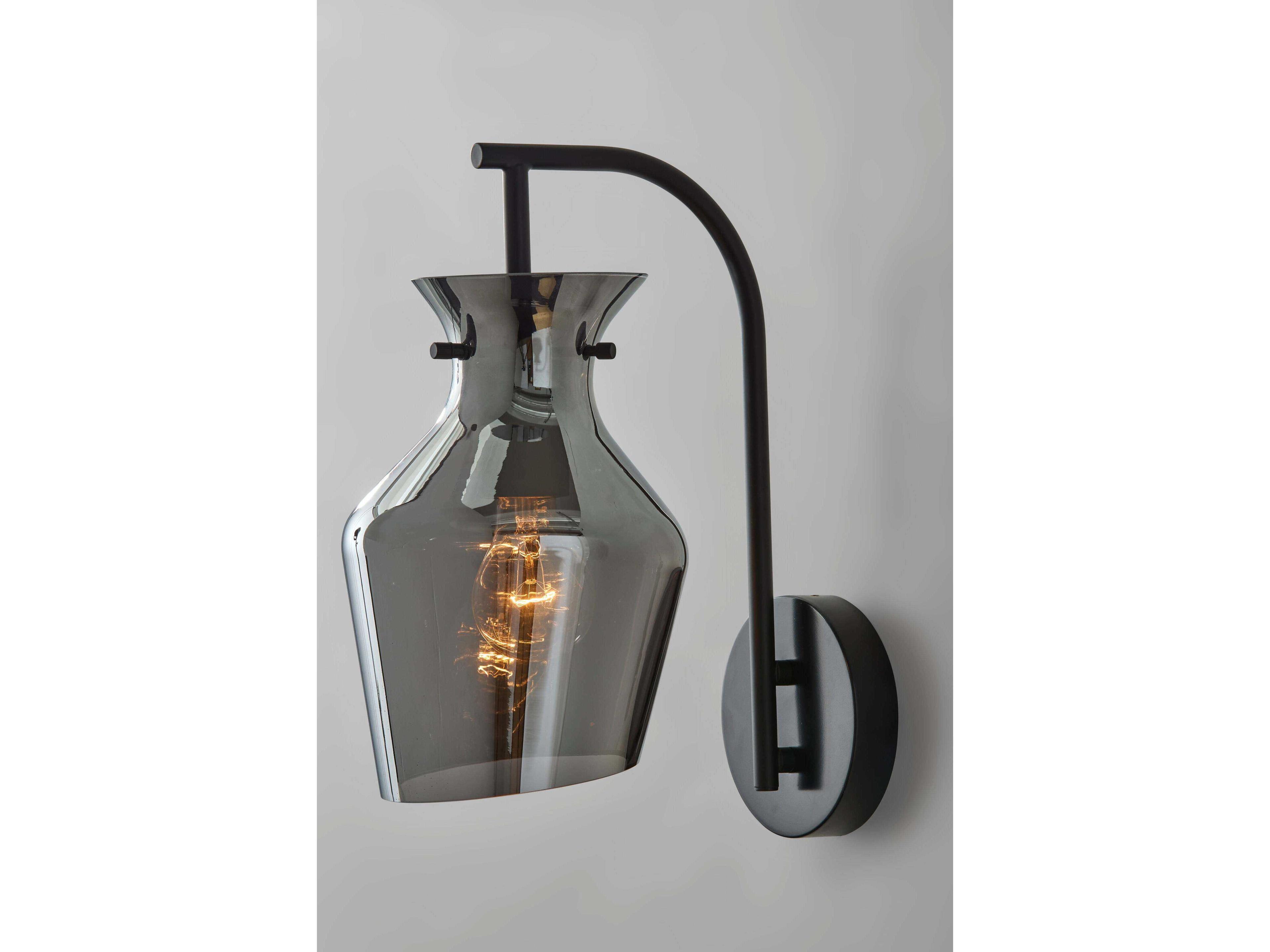 Adesso Tate Black Wall Sconce