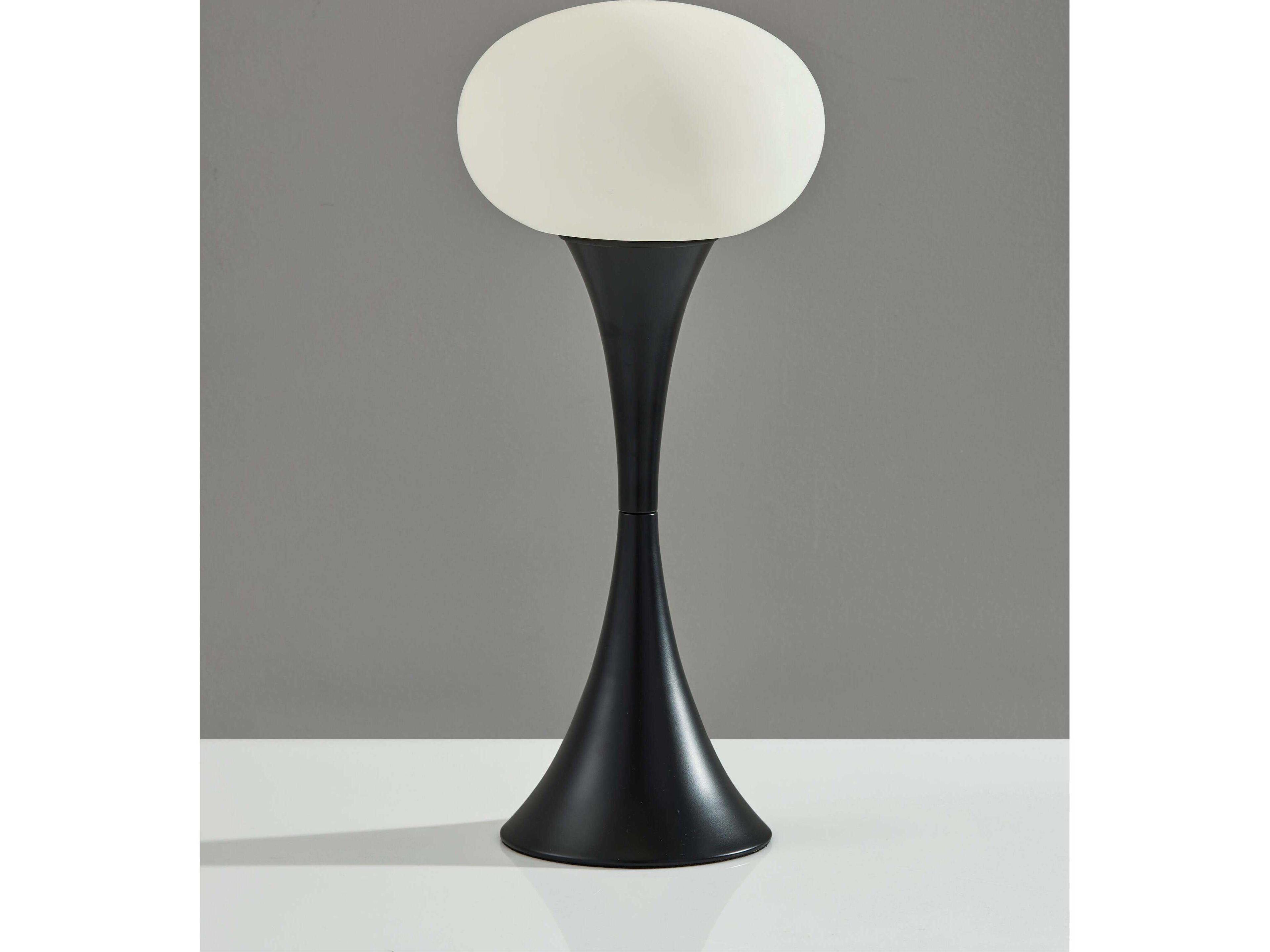 Adesso Otis Black Frosted Acrylic Table Lamp