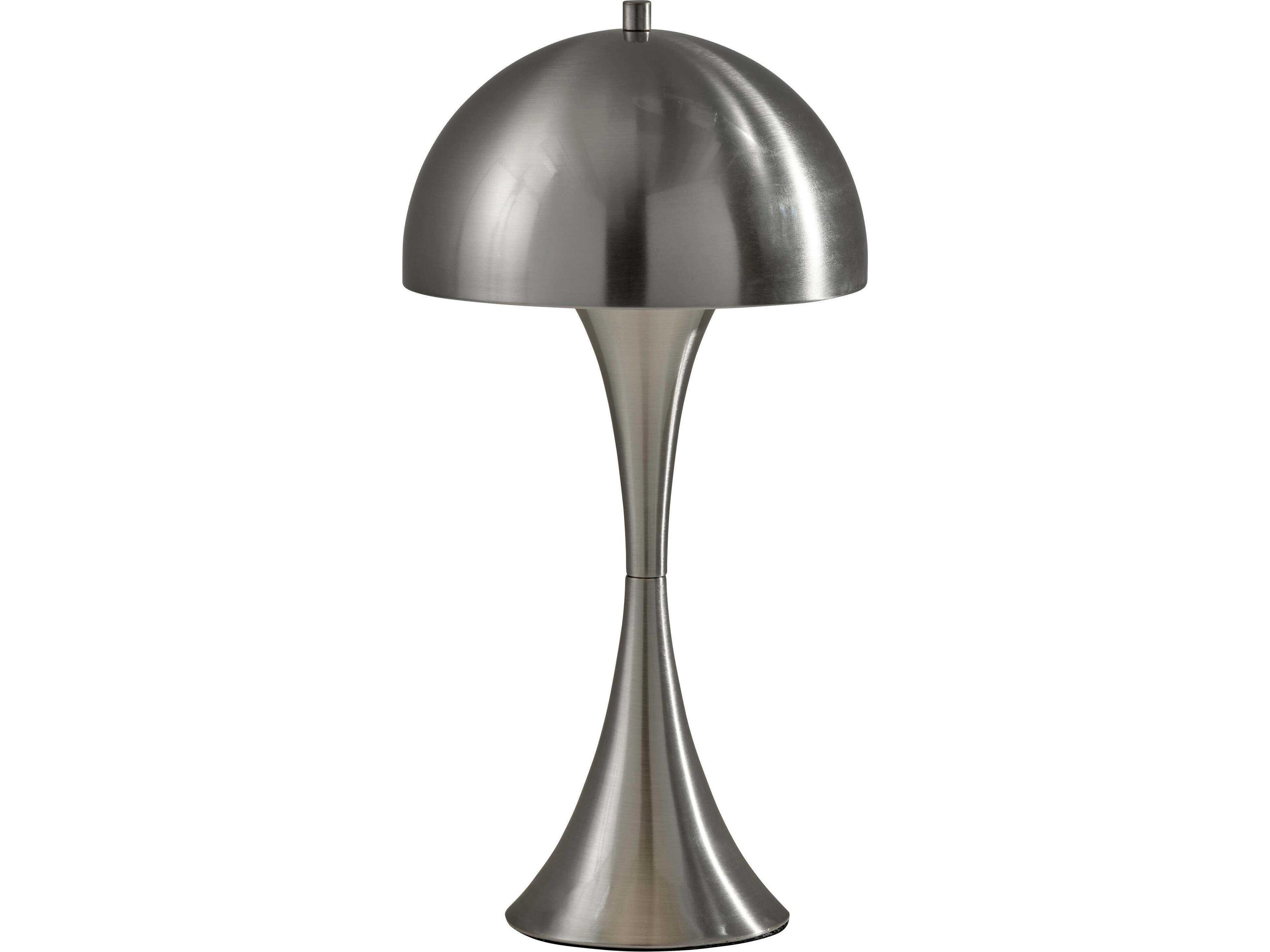 Adesso Lennon Brushed Steel Antique Brass Metal Table Lamp