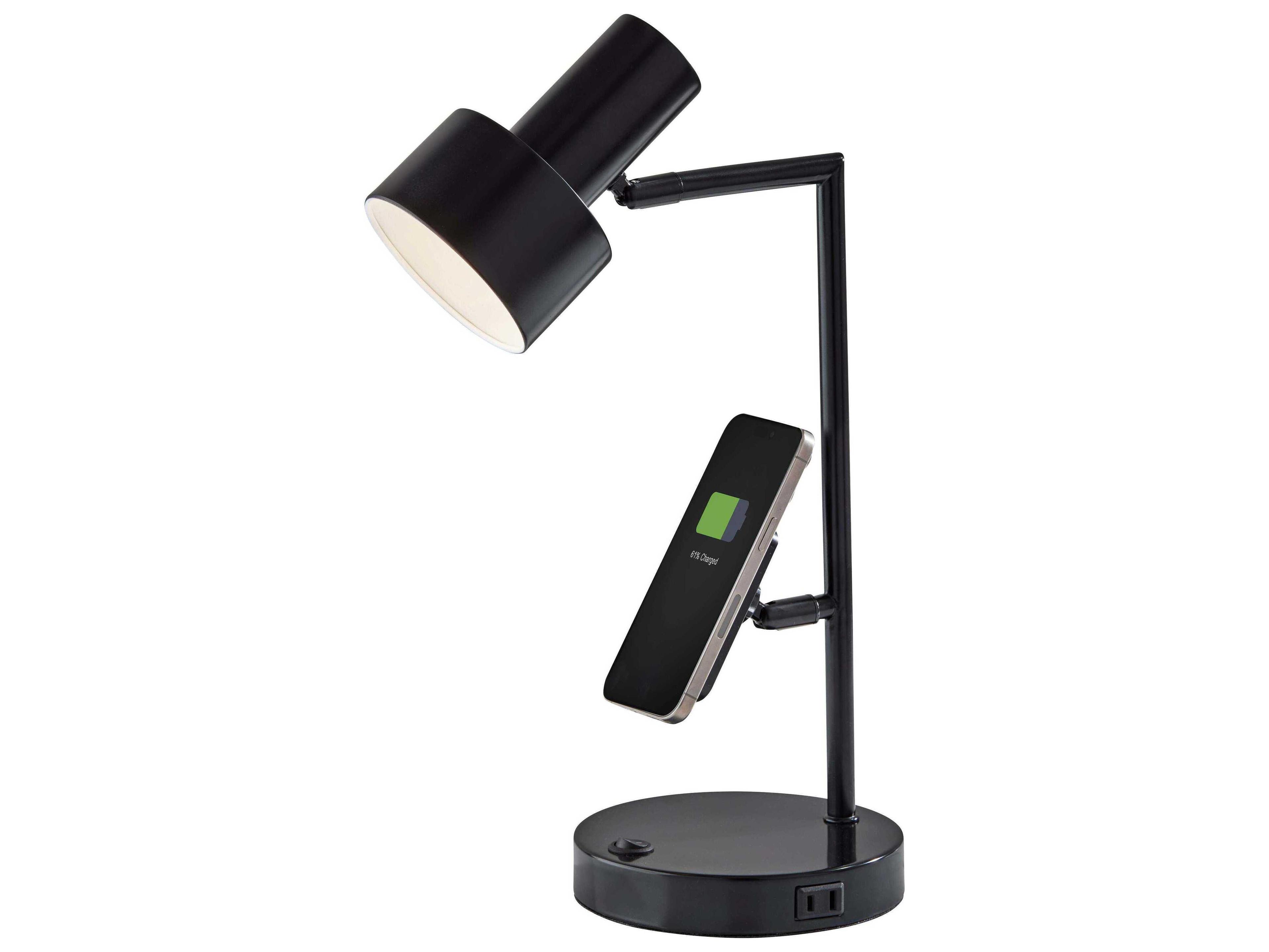 Adesso Rowe Black Metal Desk Lamp