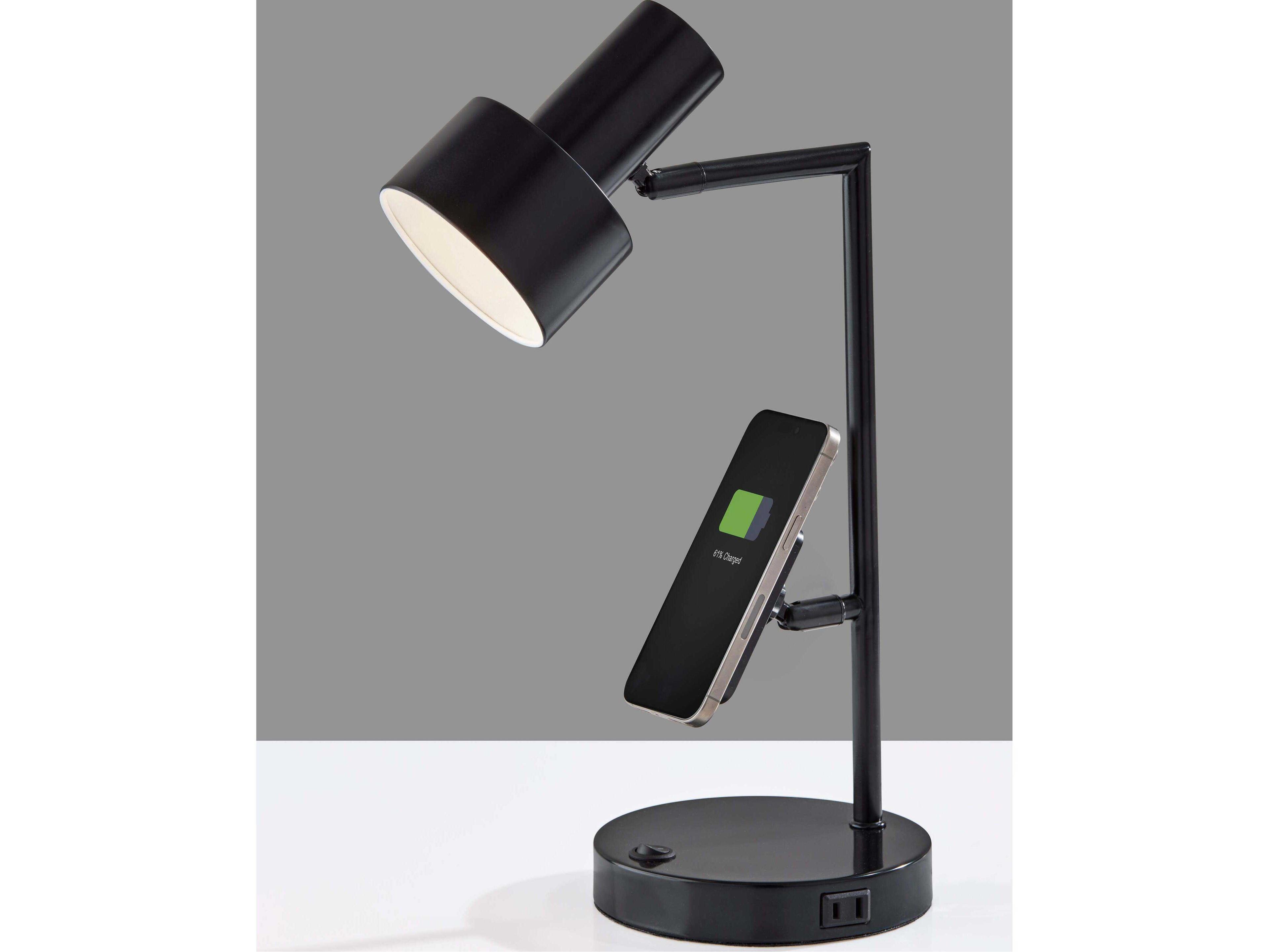 Adesso Rowe Black Metal Desk Lamp