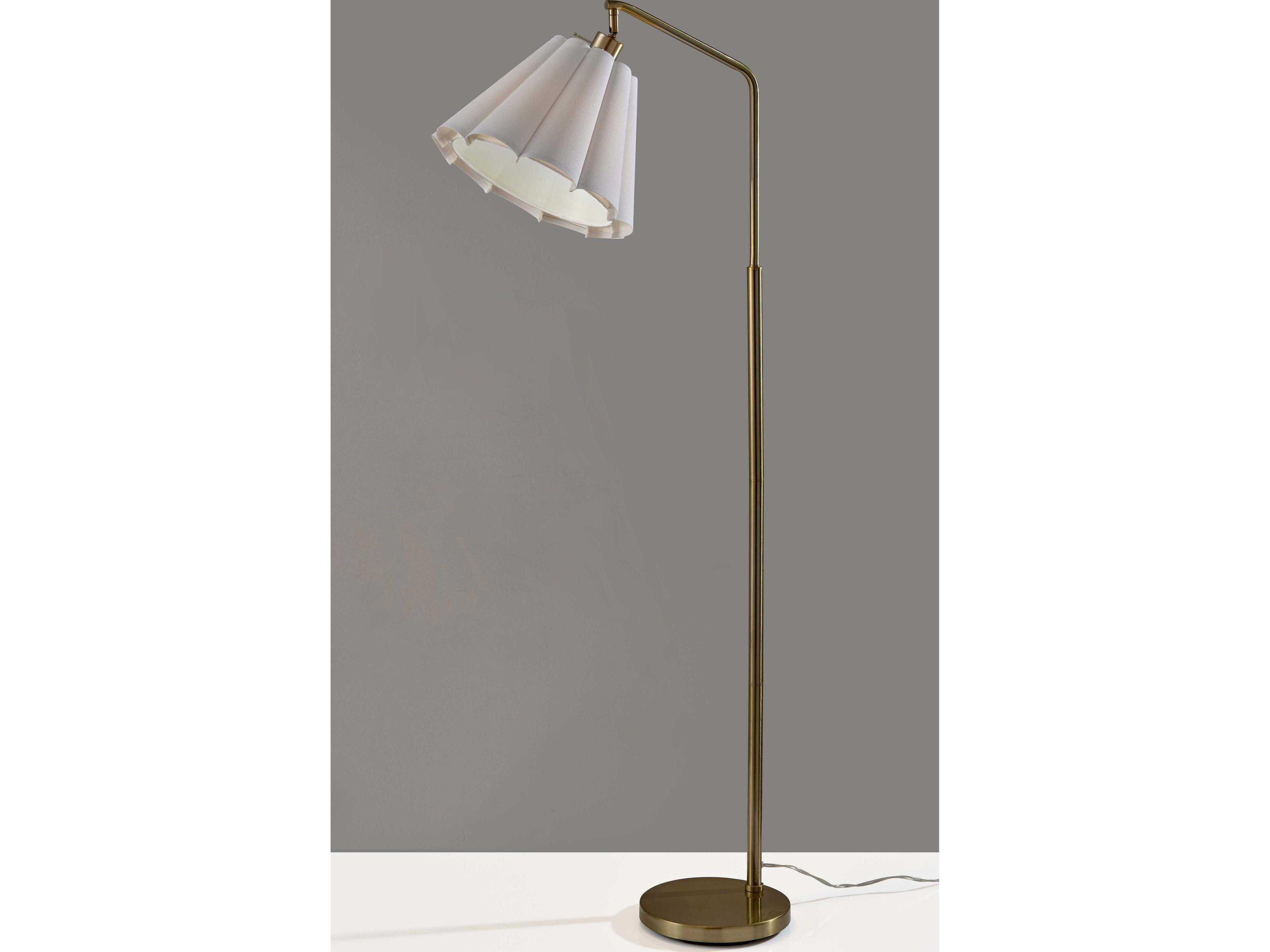 Adesso Lyra Antique Brass Floor Lamp