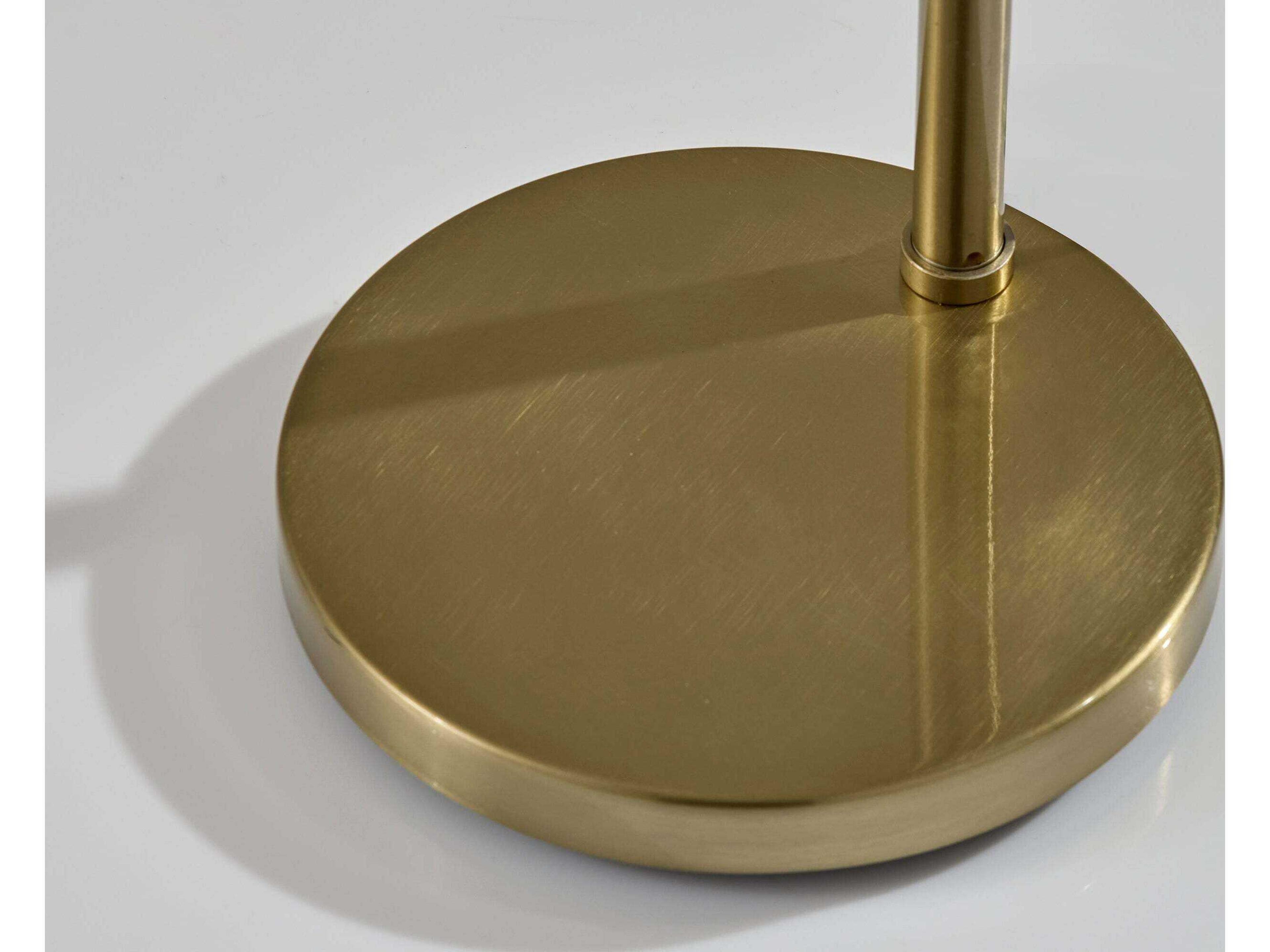 Adesso Lyra Antique Brass Floor Lamp