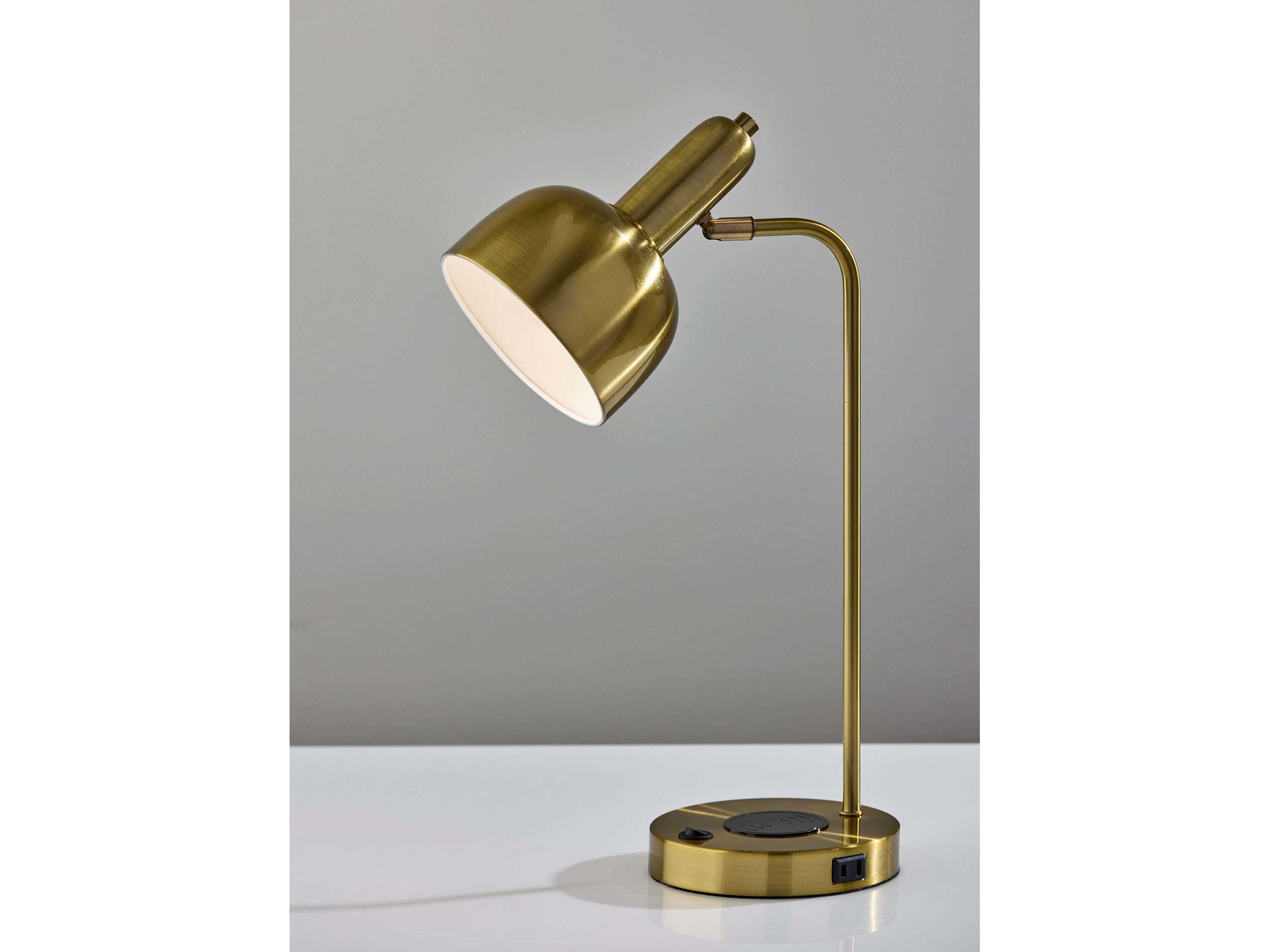 Adesso Rico Antique Brass Desk Lamp