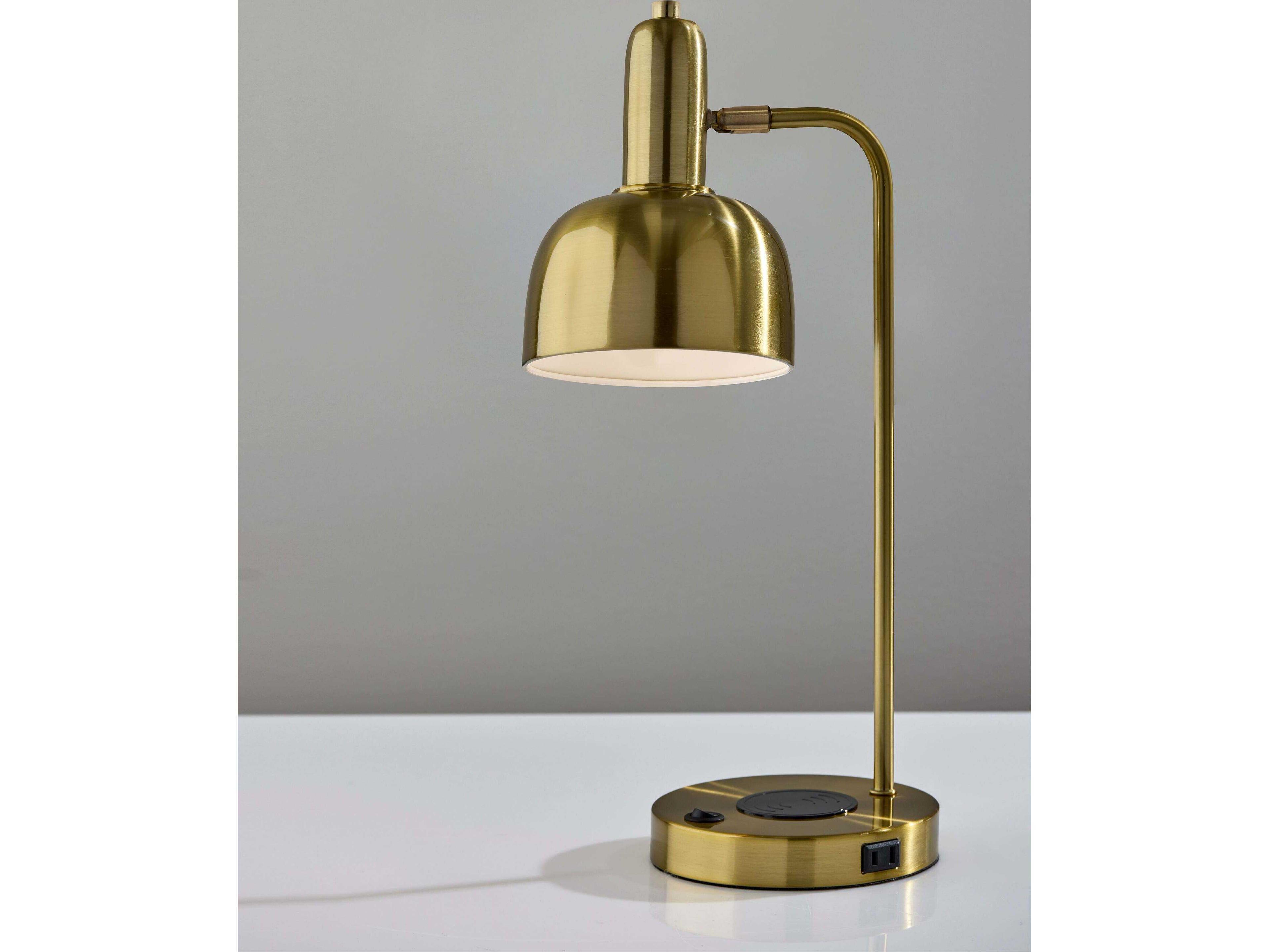 Adesso Rico Antique Brass Desk Lamp