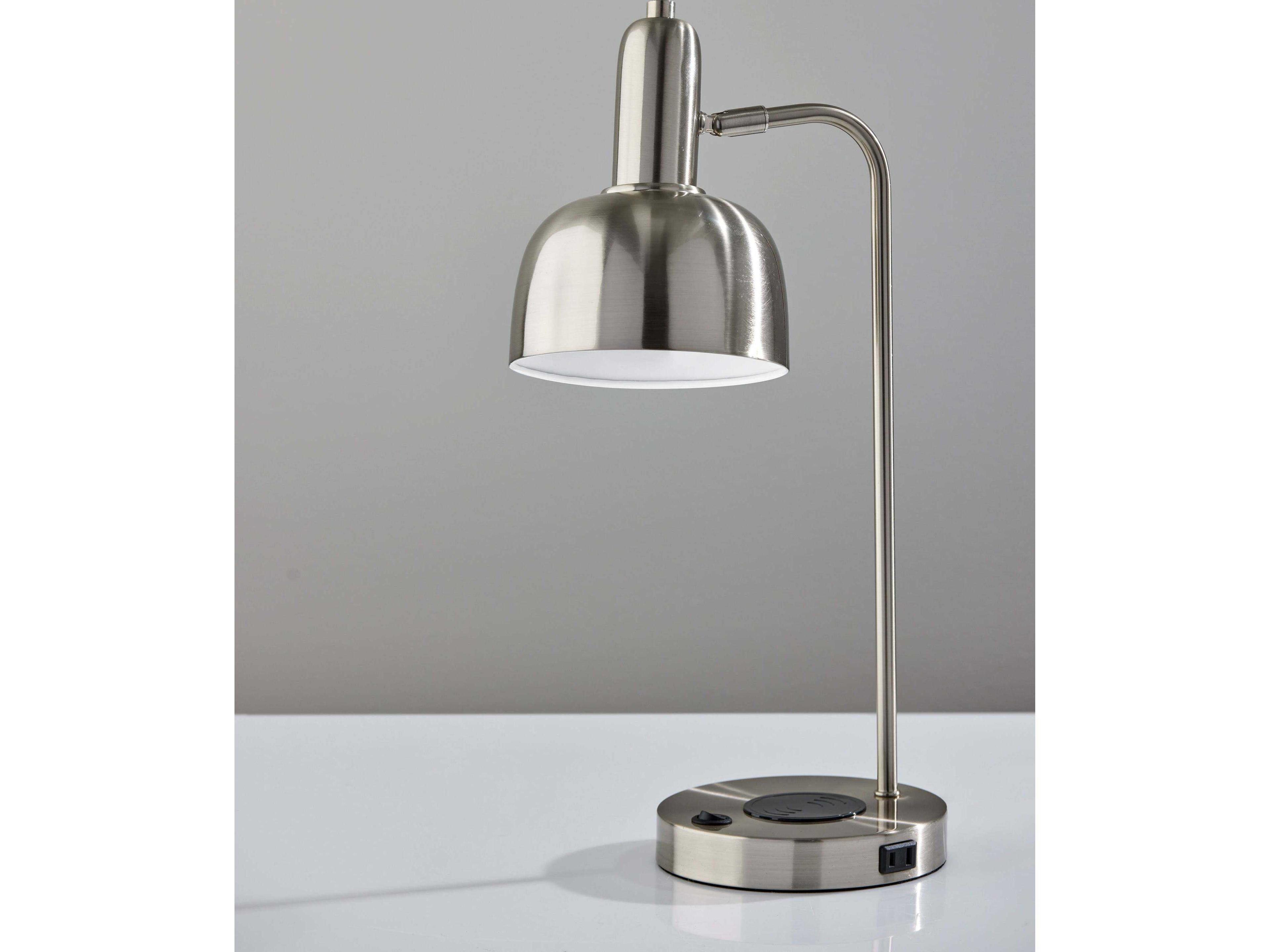Adesso Rico Brushed Steel Desk Lamp