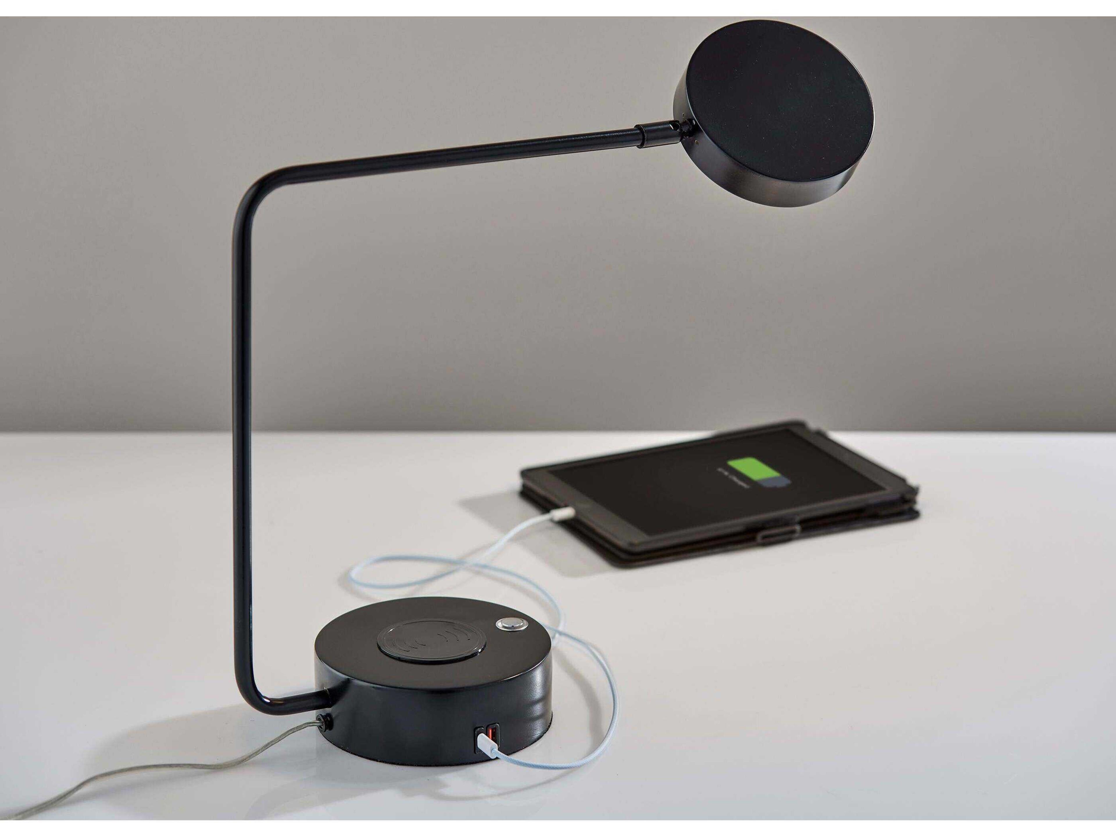 Adesso Viper Black Desk Lamp