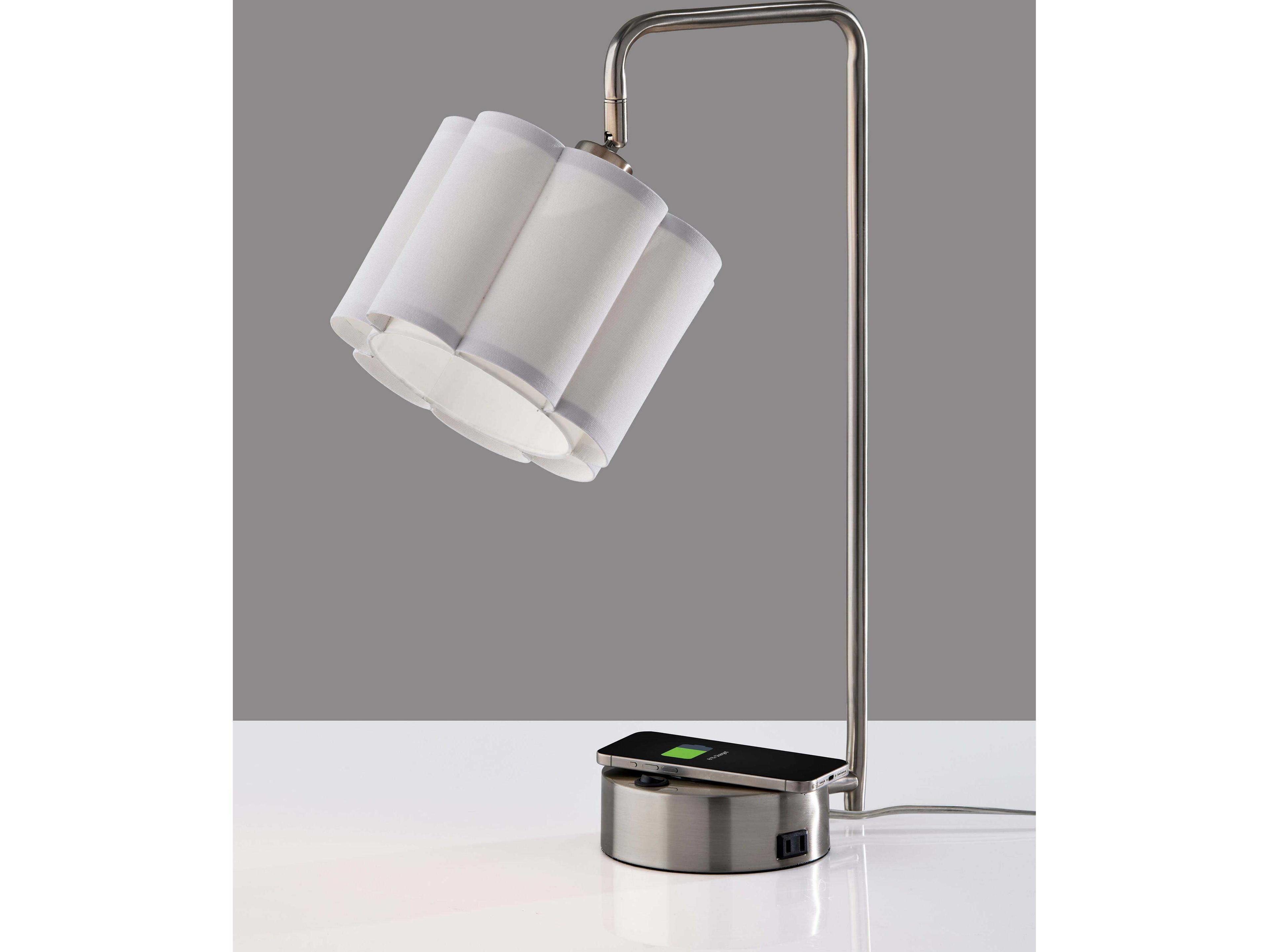 Adesso Dover Brushed Steel Desk Lamp