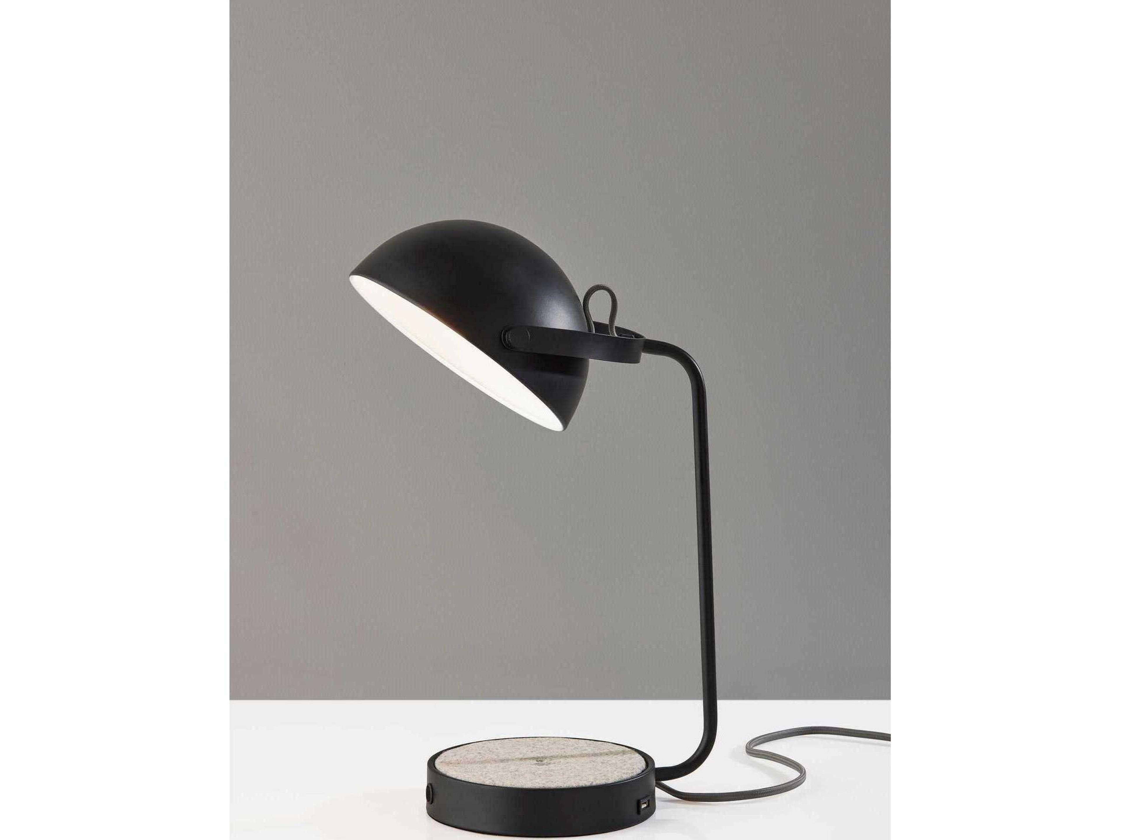 Adesso Brooks Black Desk Lamp