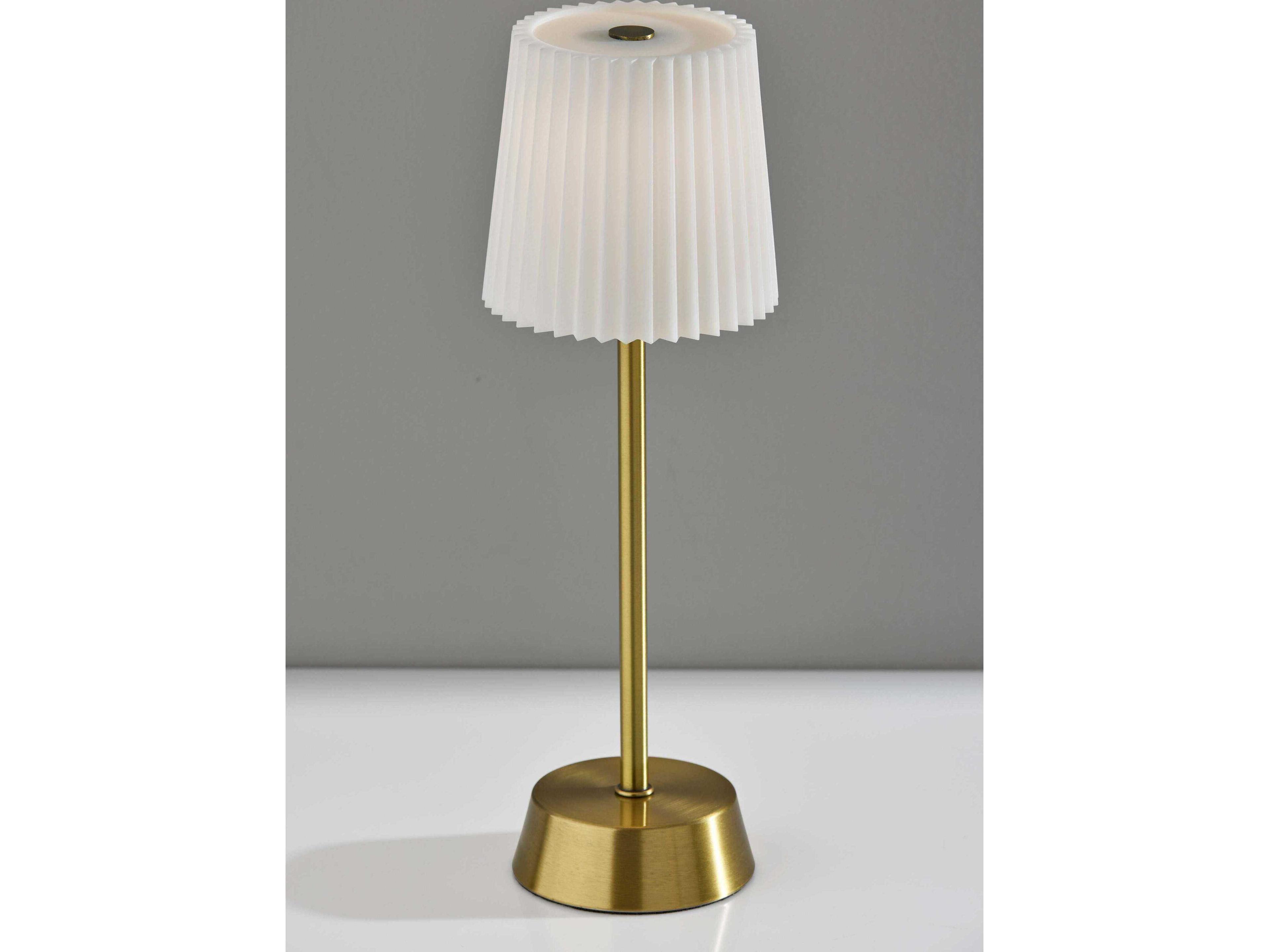 Adesso Bobby Antique Brass Table Lamp