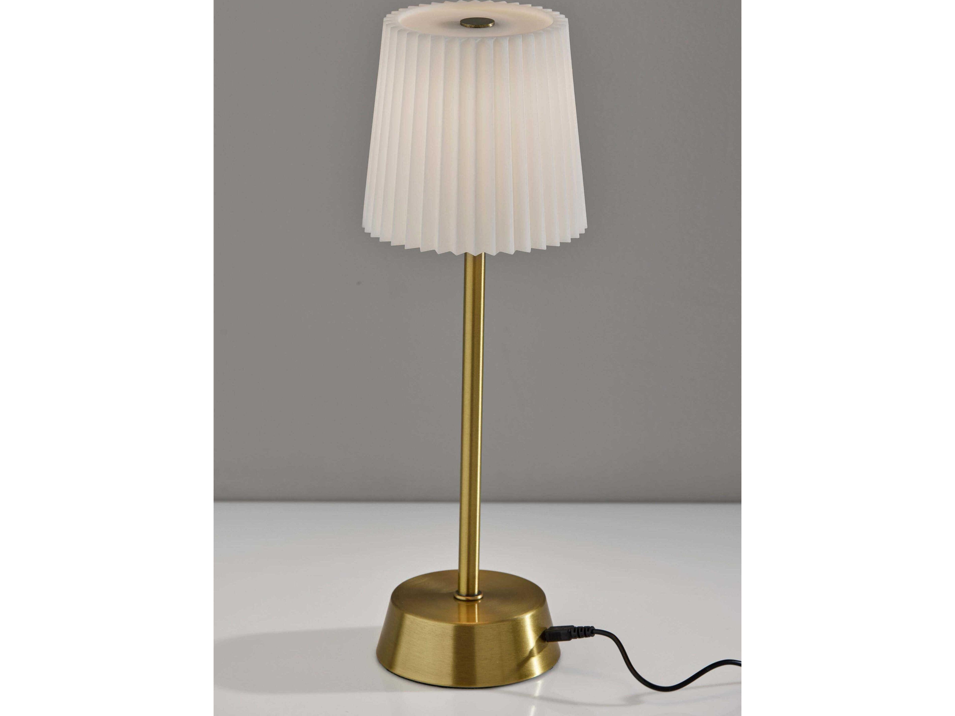 Adesso Bobby Antique Brass Table Lamp