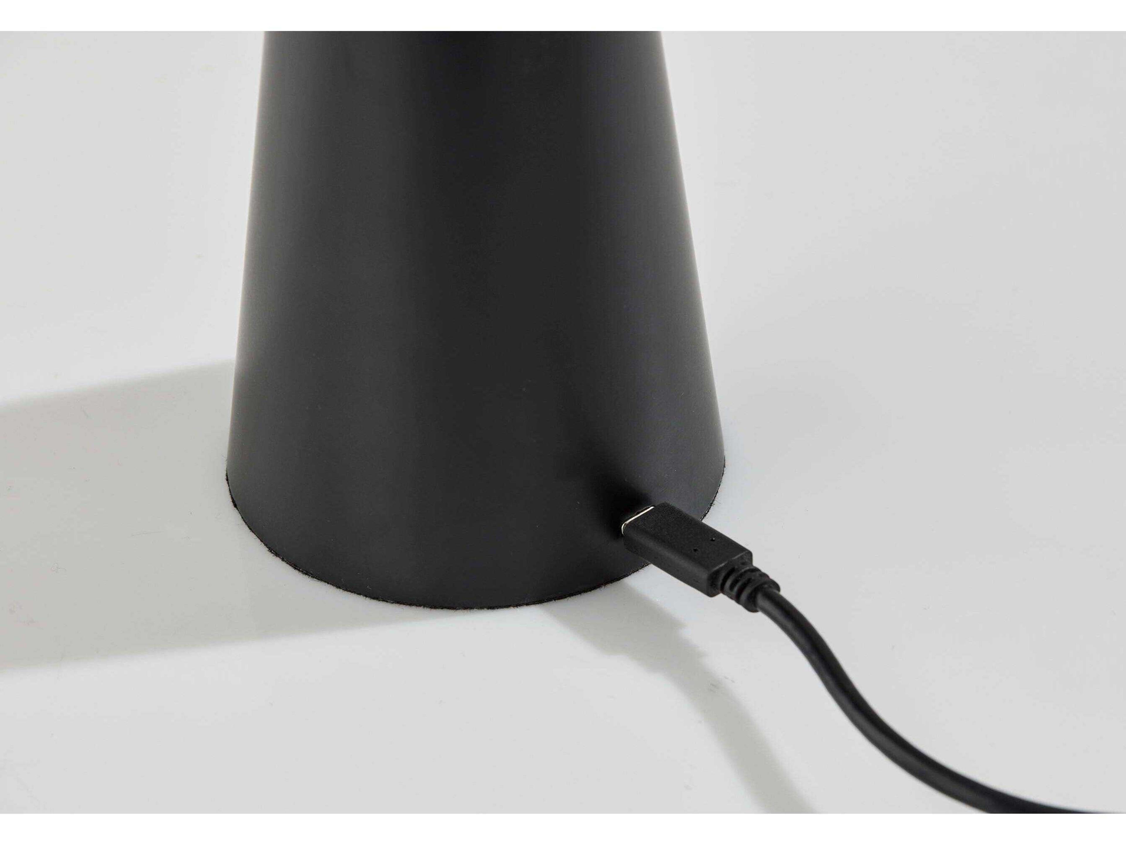 Adesso Ozzie Black White Plastic Table Lamp