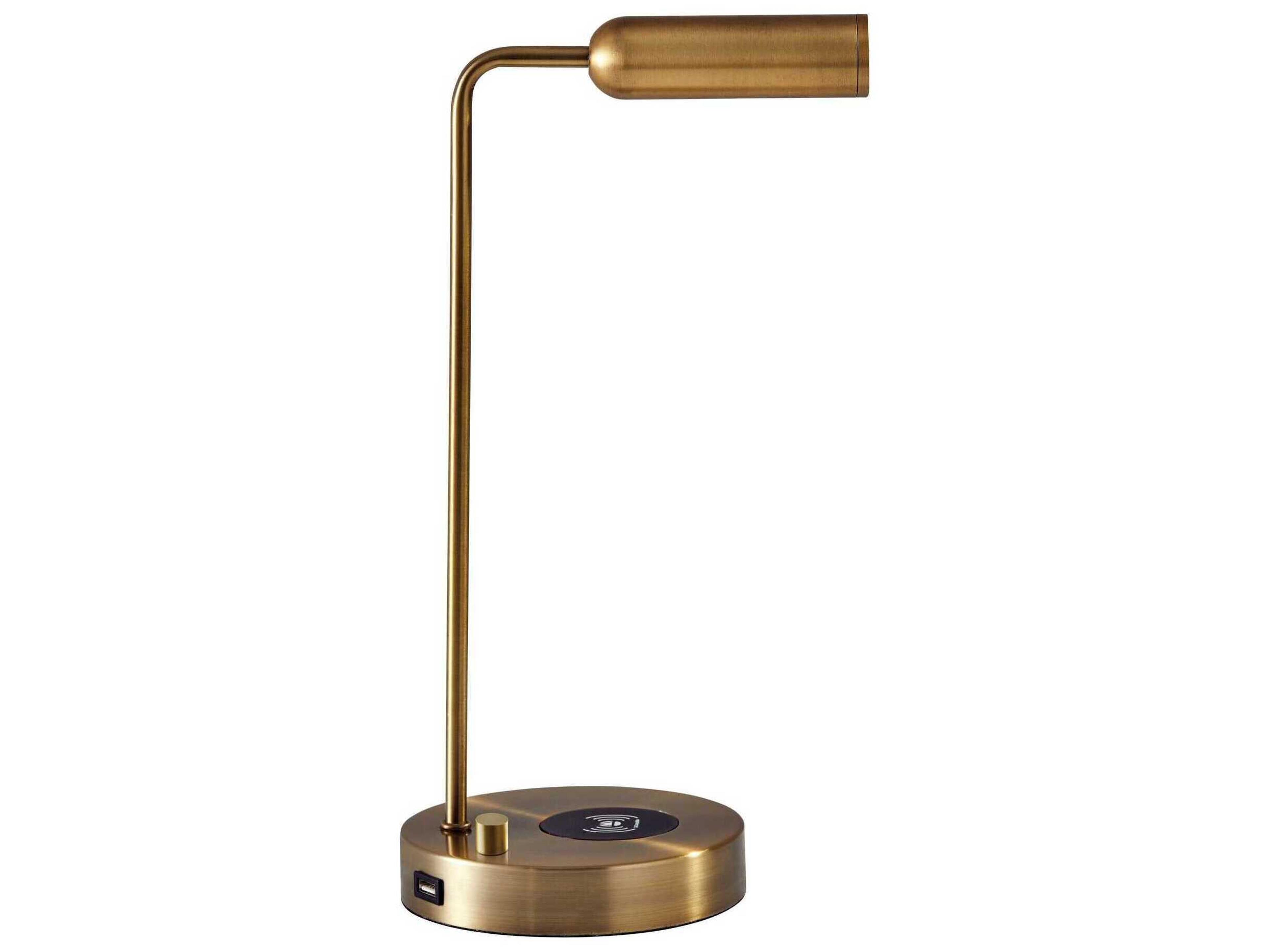 Adesso Kaye Antique Brass Desk Lamp