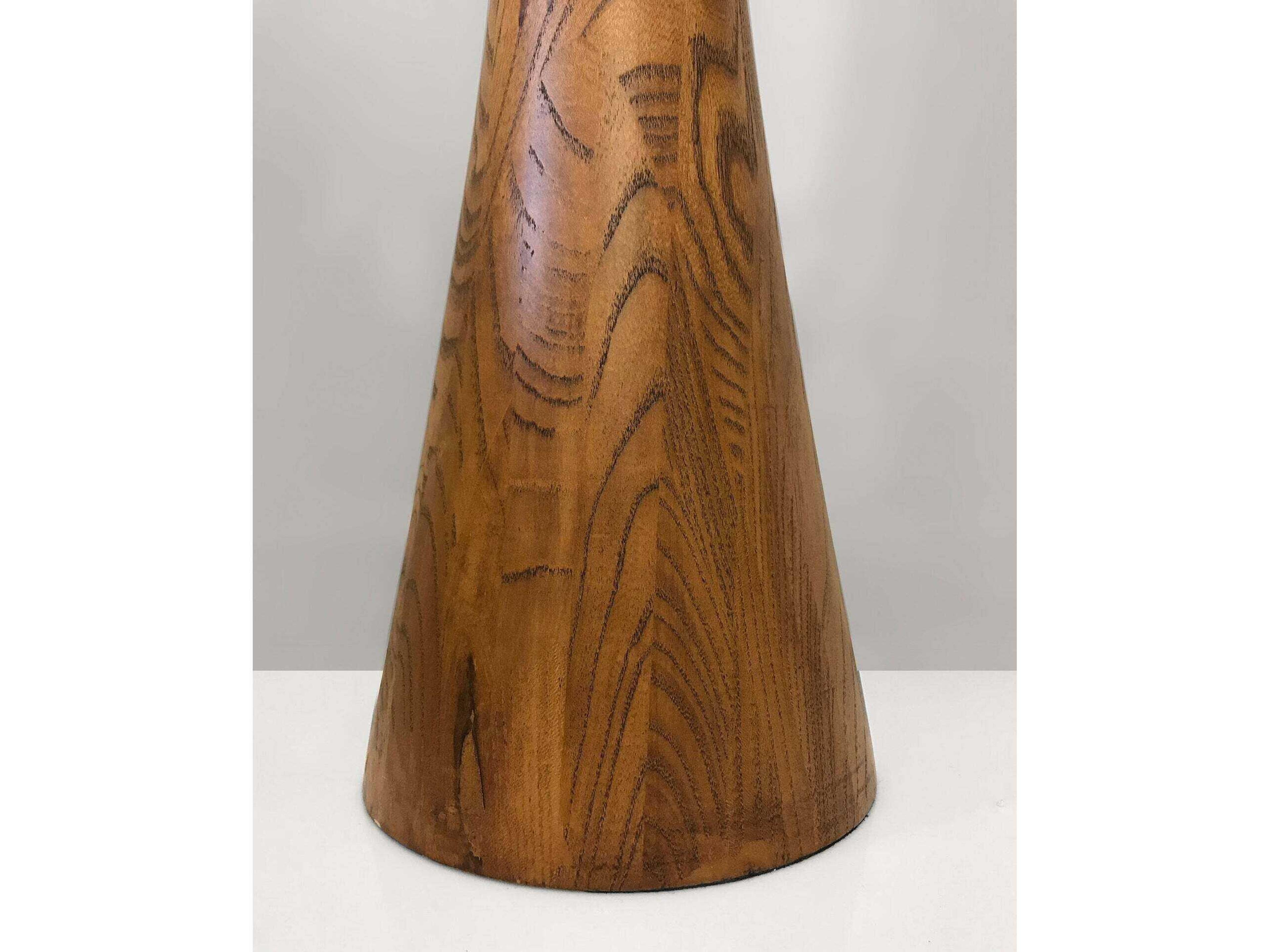 Adesso Espresso Walnut Poplar Frosted Glass Flute Wood Floor Lamp