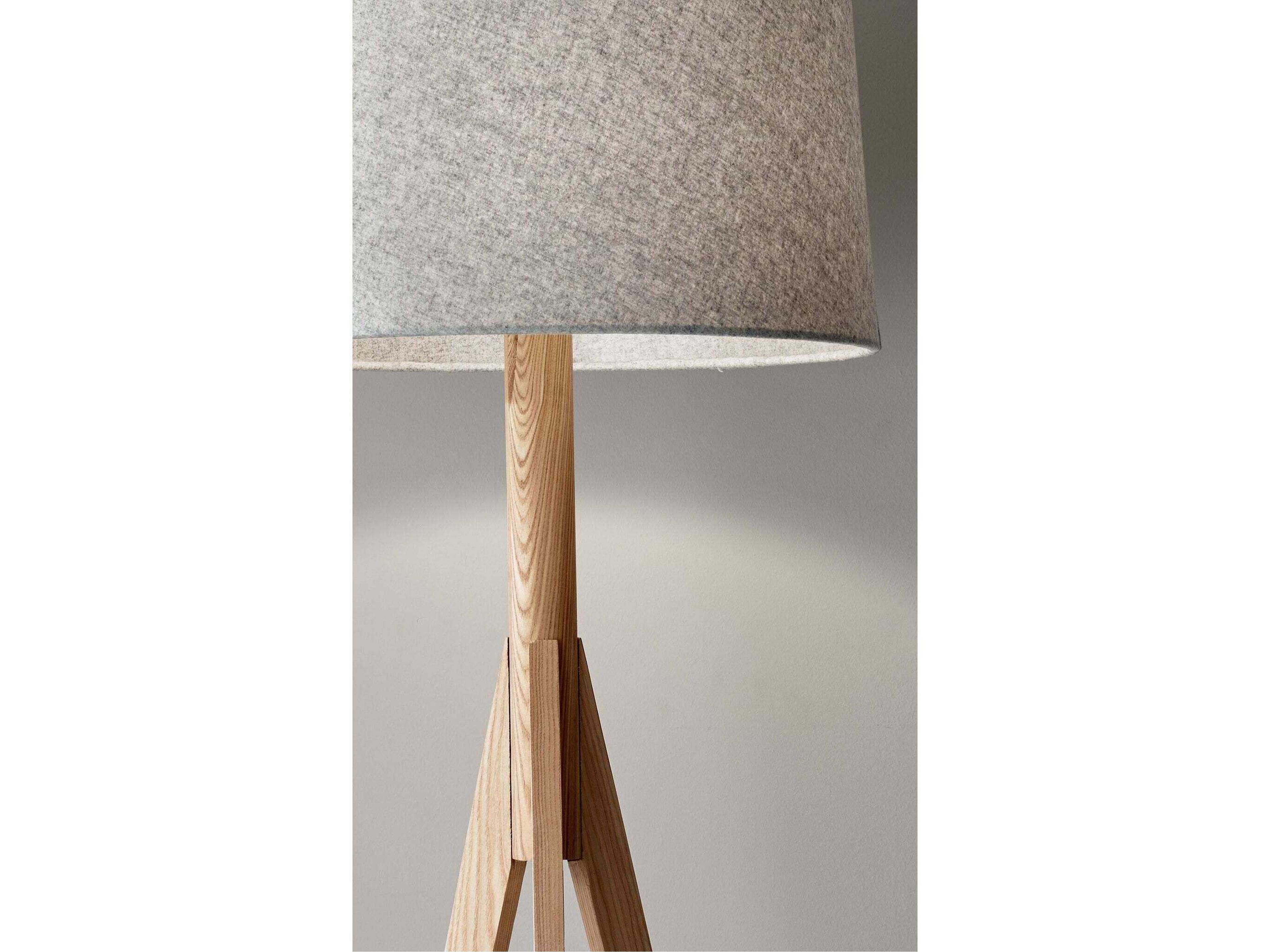 Adesso Eden Natural Ash Brown Floor Lamp