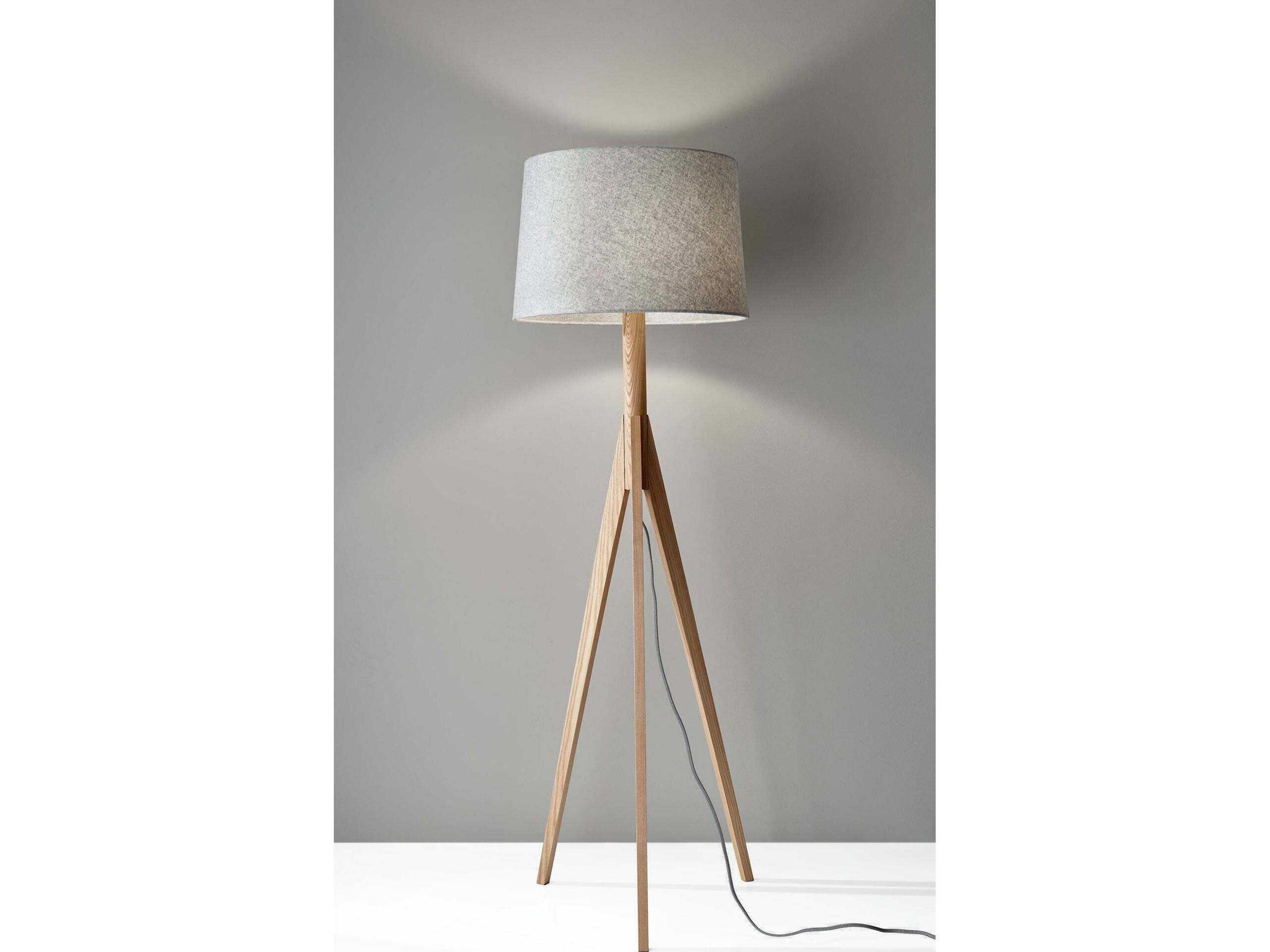 Adesso Eden Natural Ash Brown Floor Lamp