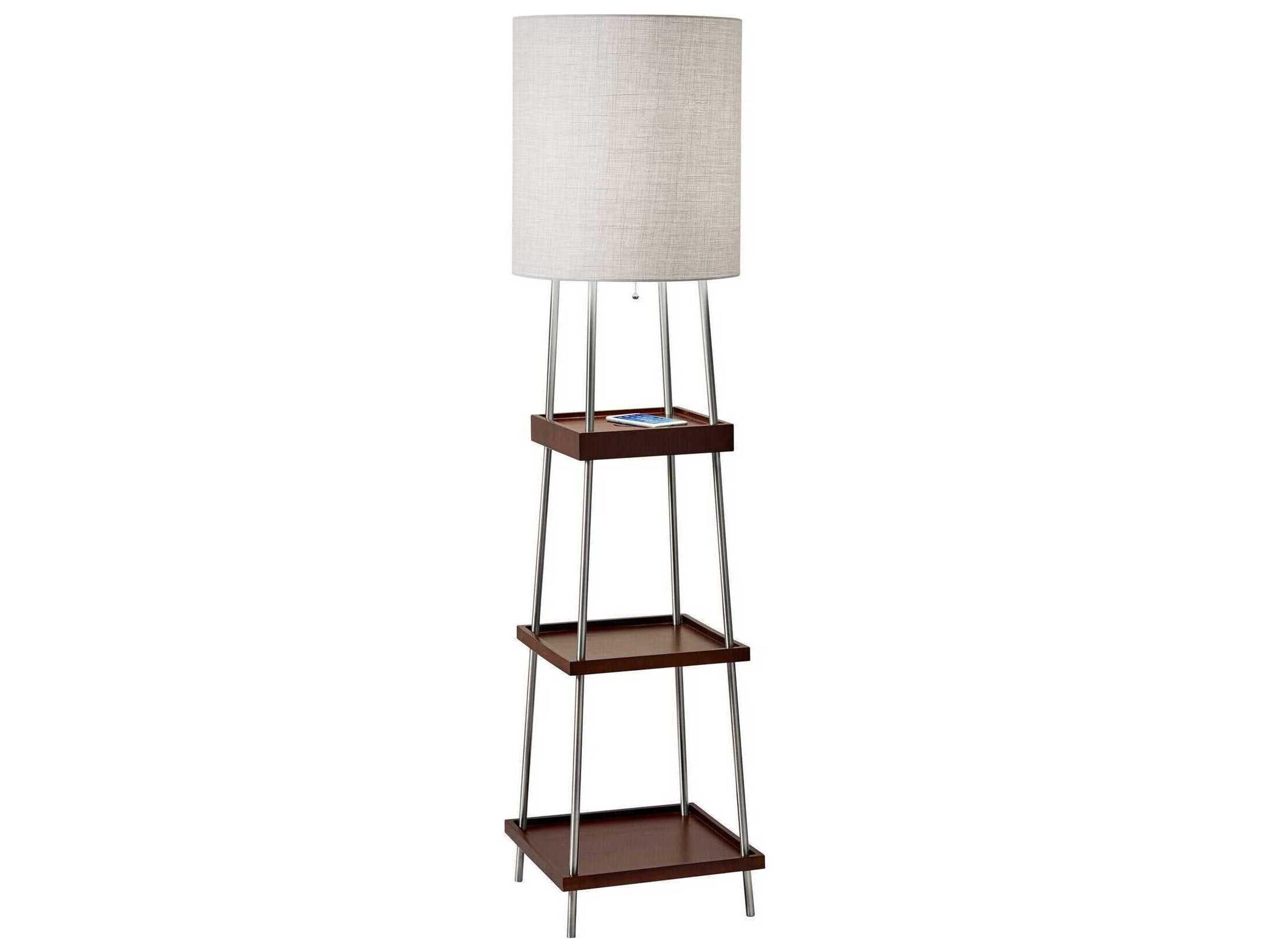 Henry Shelf Floor Lamp with Wireless Charging