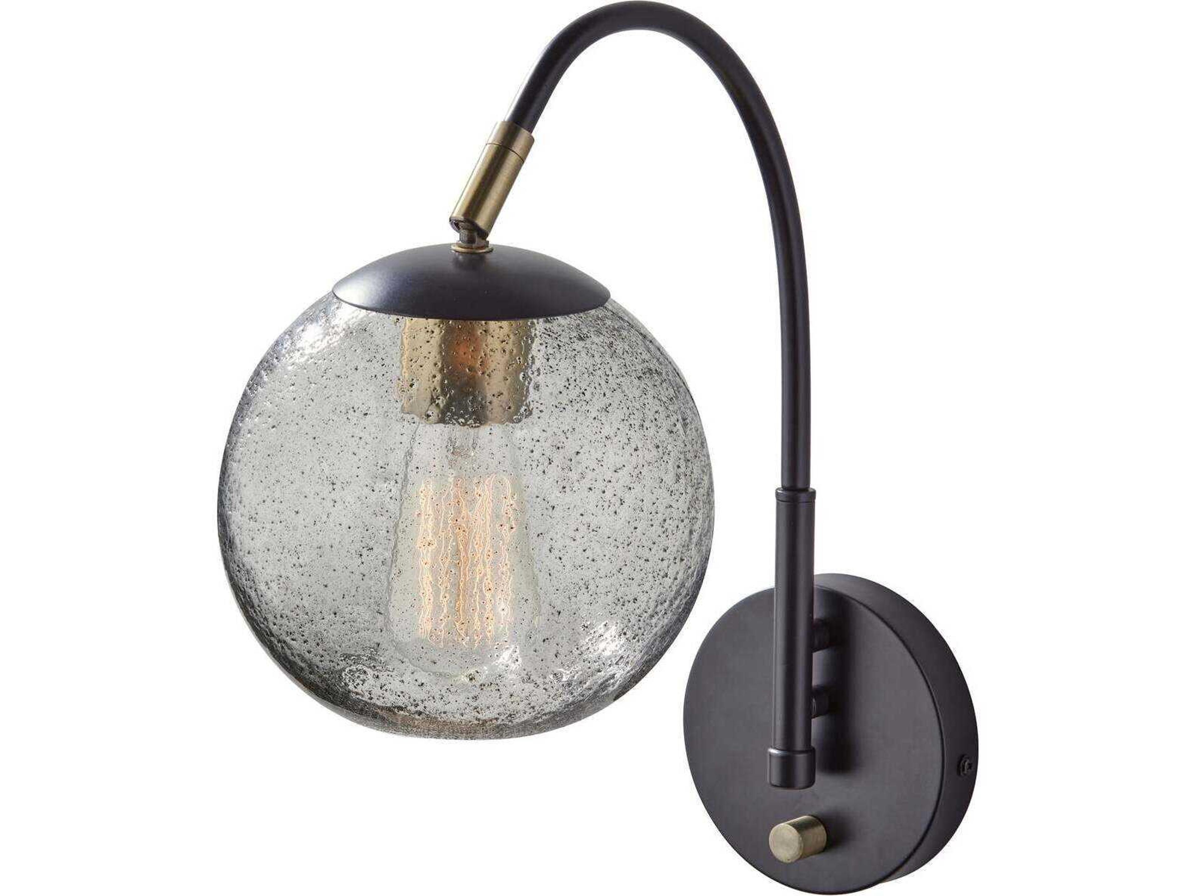 Adesso Edie Dark Bronze Brass Wall Sconce