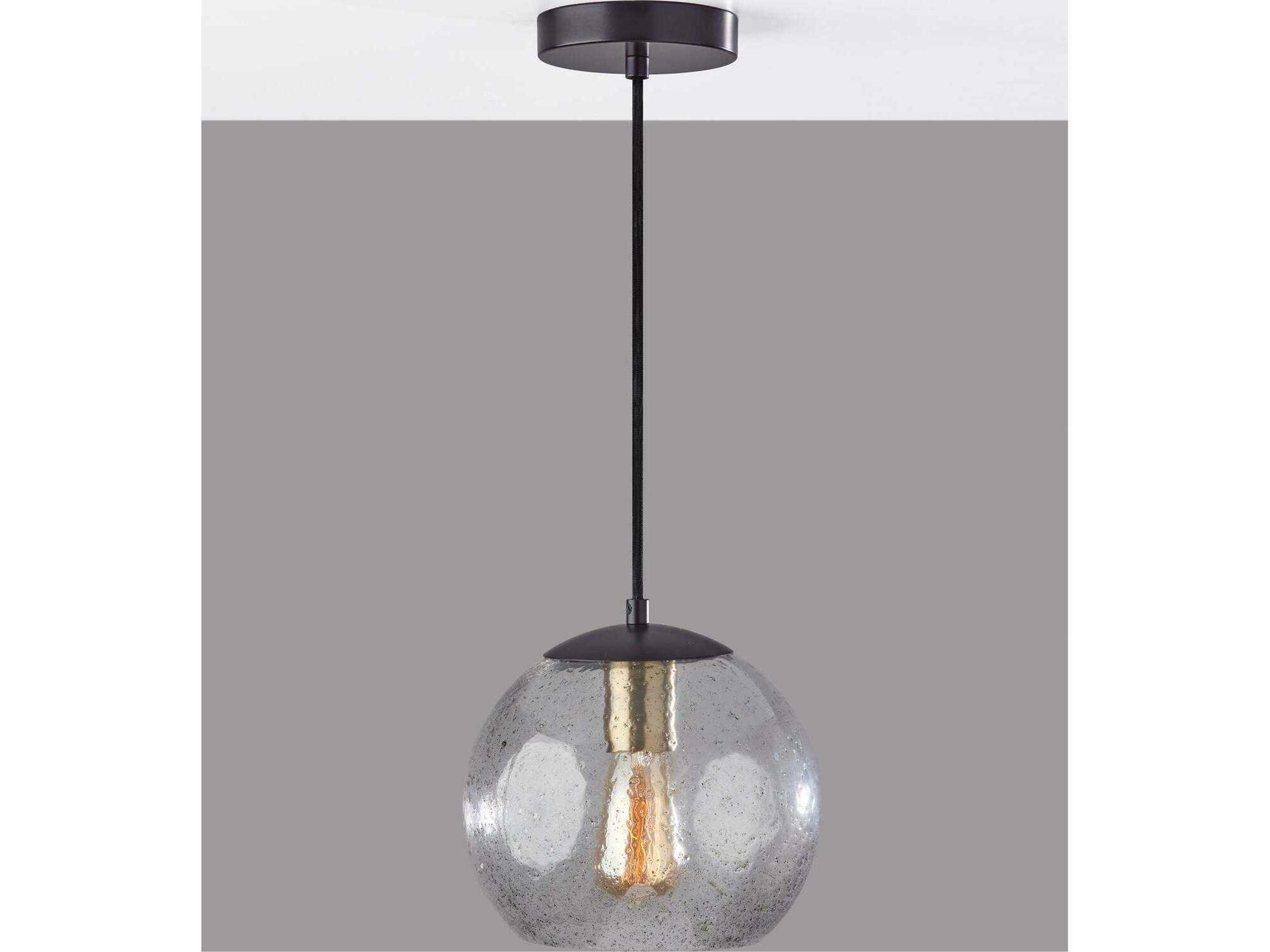 Adesso Edie Dark Bronze Brass Globe Mini Pendant
