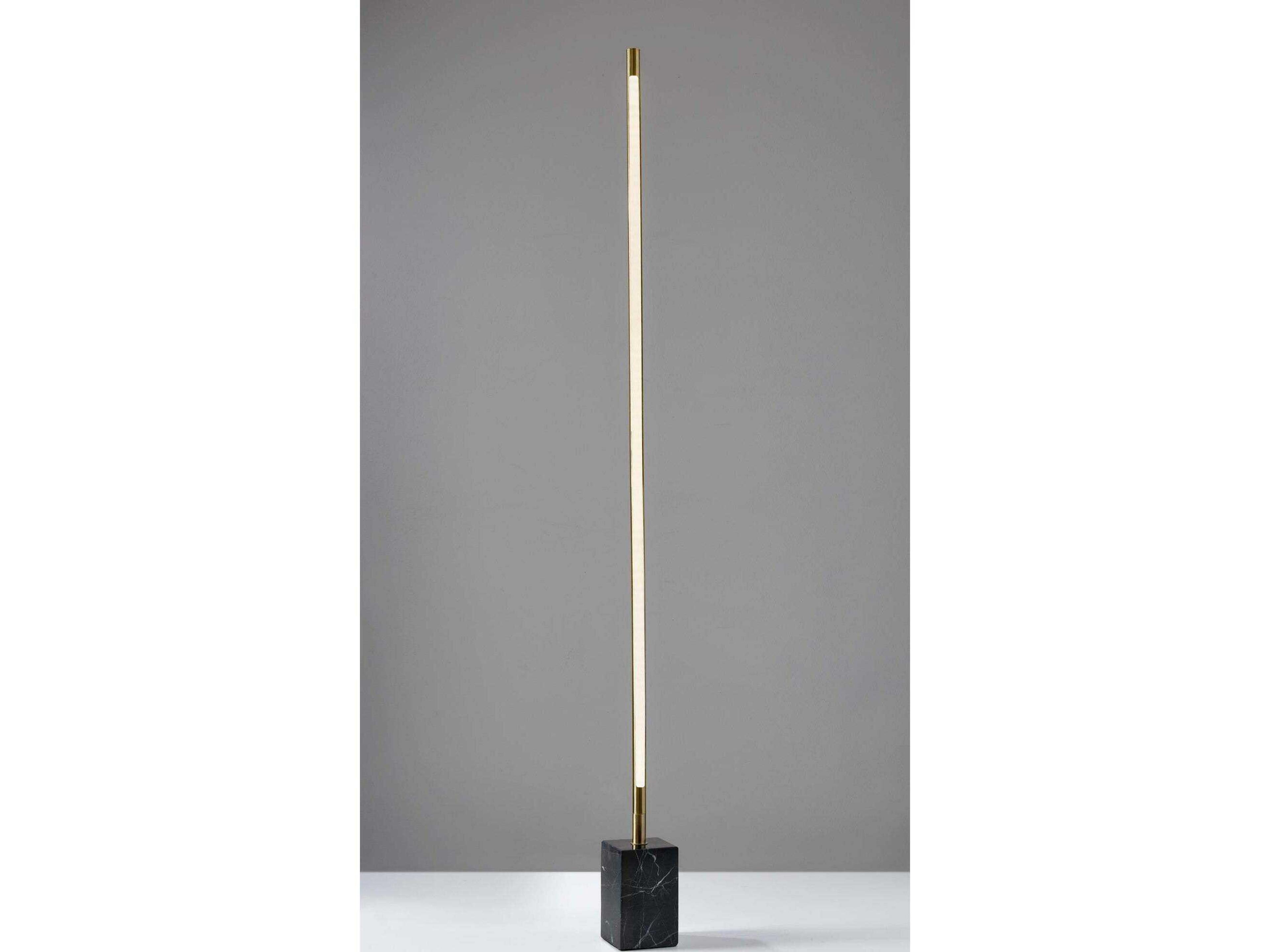 Adesso Felix Antique Brass Metal Floor Lamp