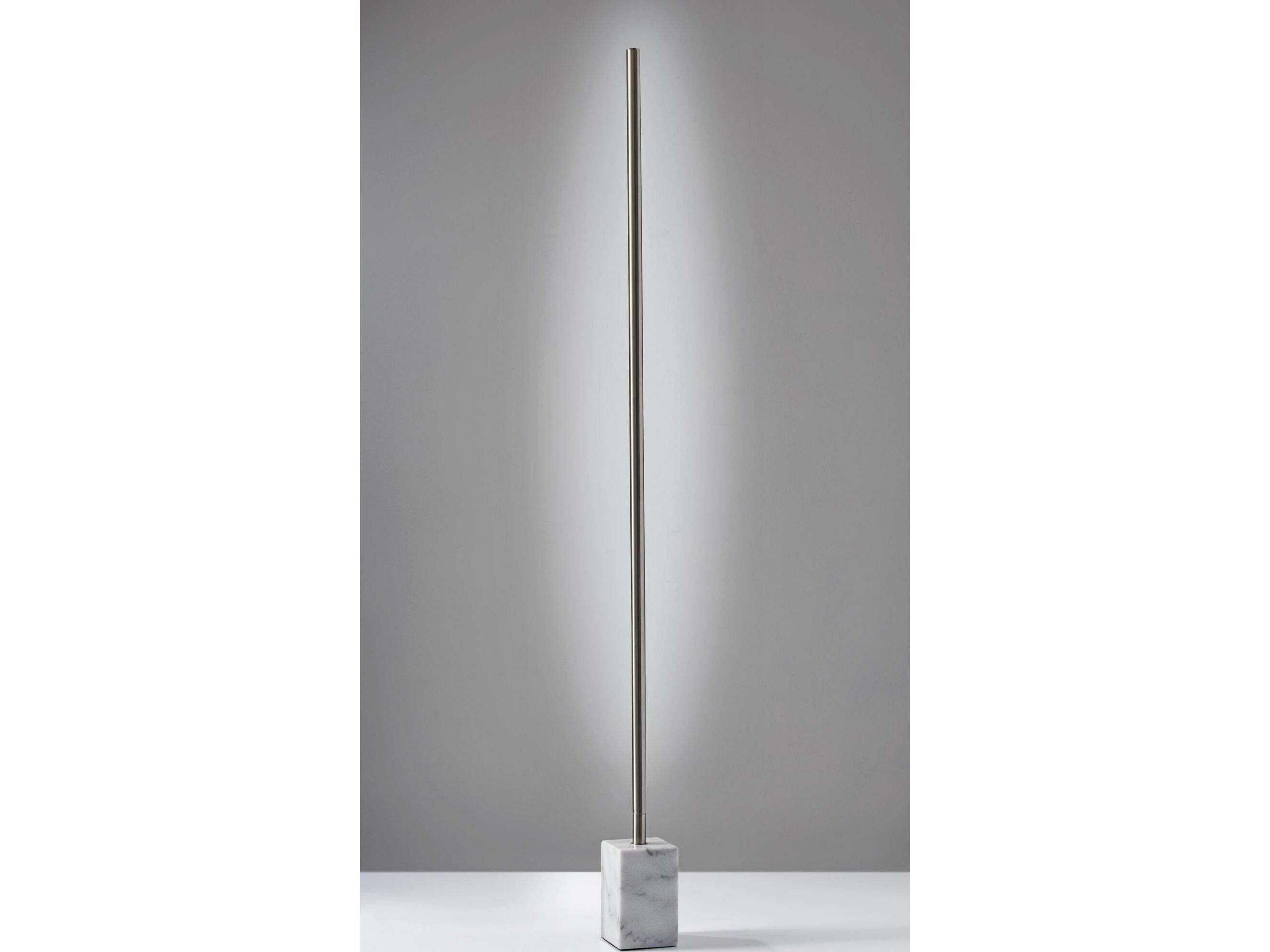 Adesso Felix Brushed Steel Floor Lamp