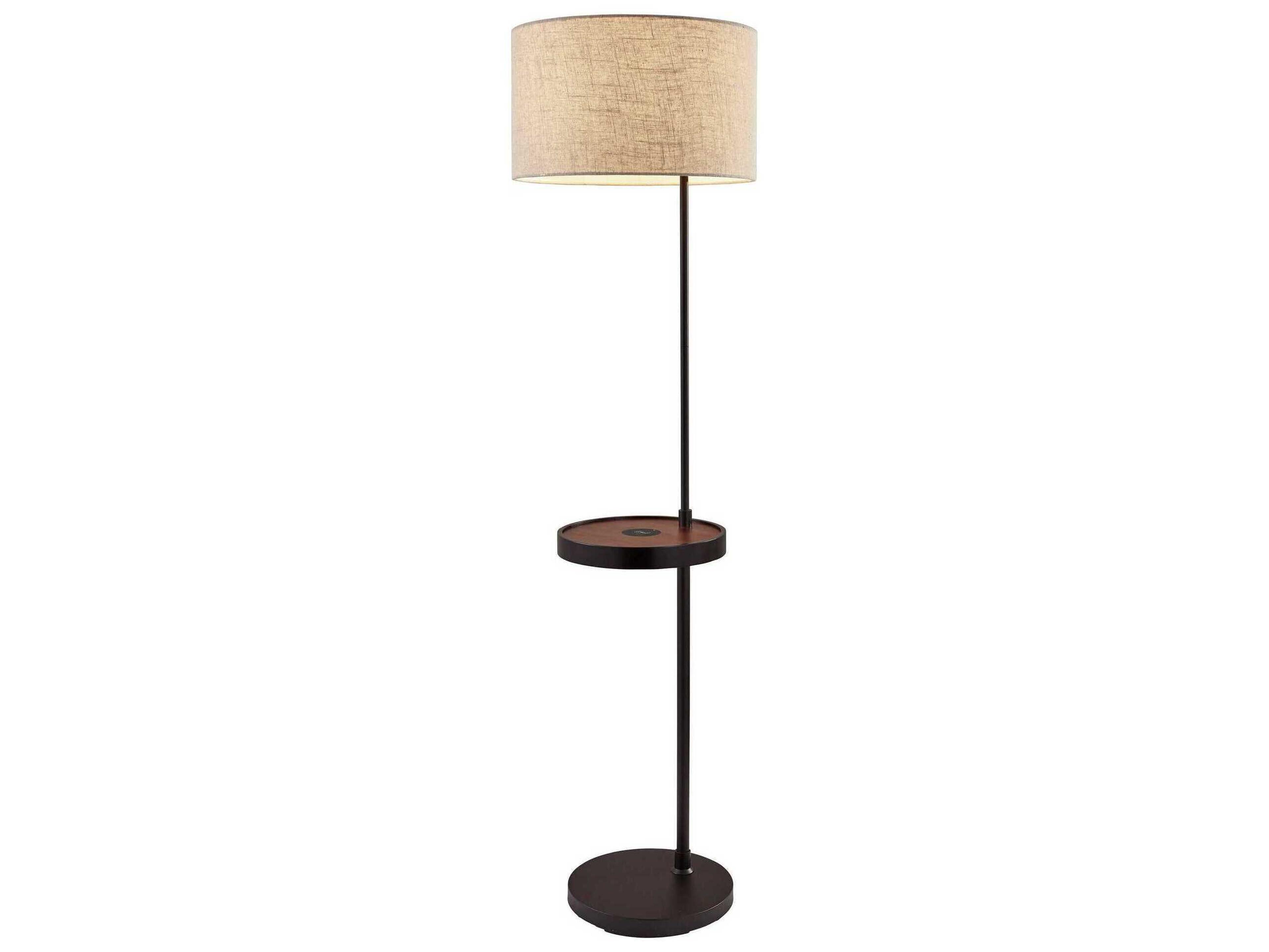 Oliver Shelf Floor Lamp with Wireless Charging