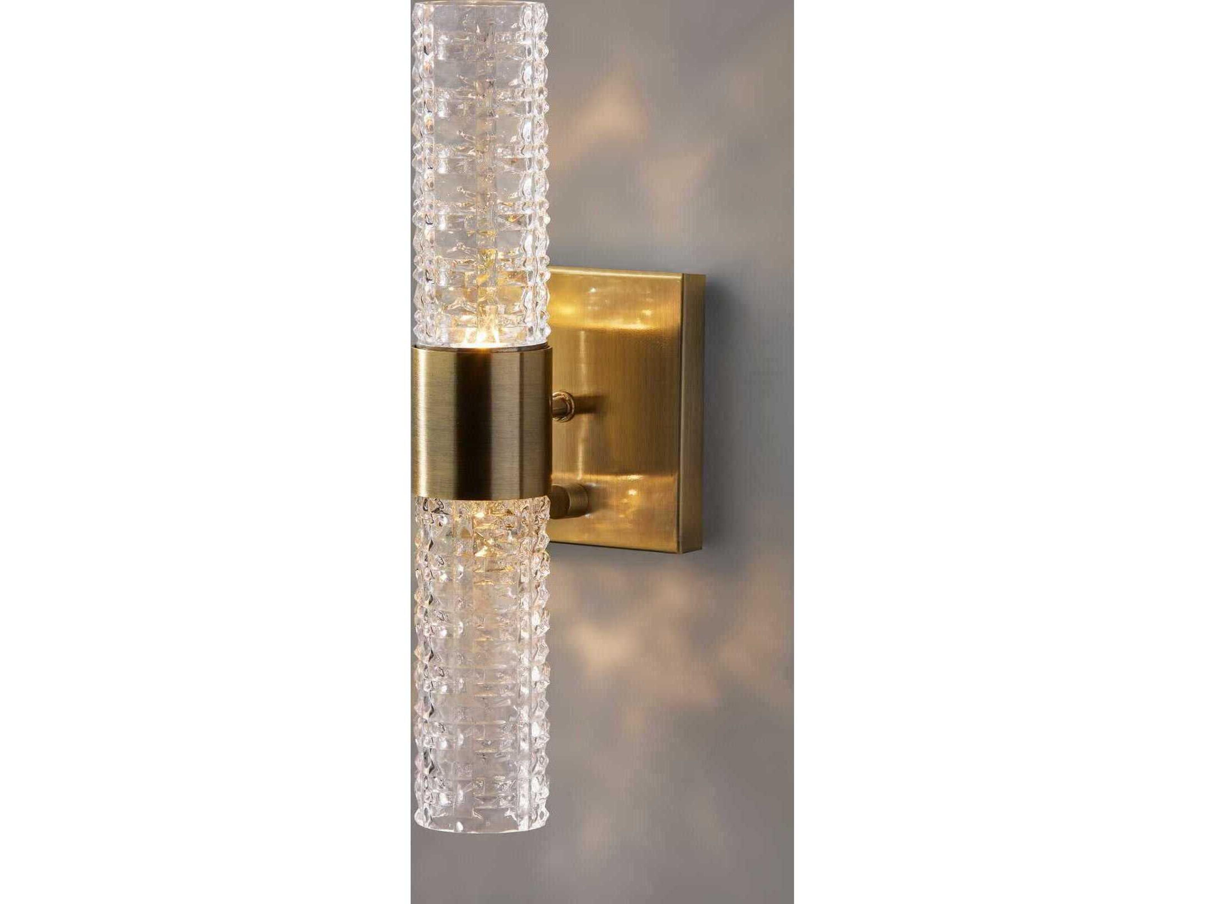 Adesso Harriet 2-Light Antique Brass Wall Sconce