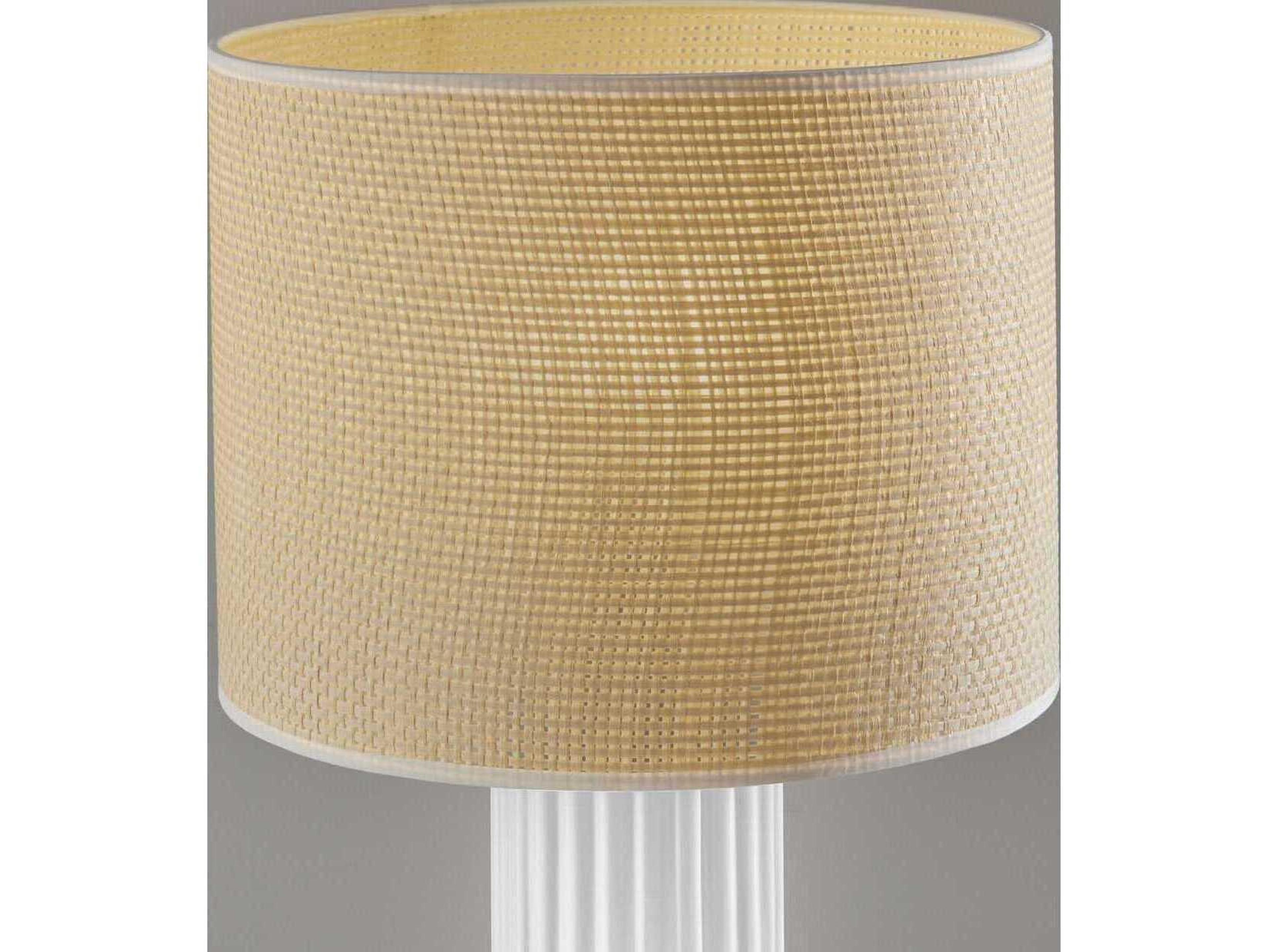 Adesso Primrose White Woven Natural Table Lamp