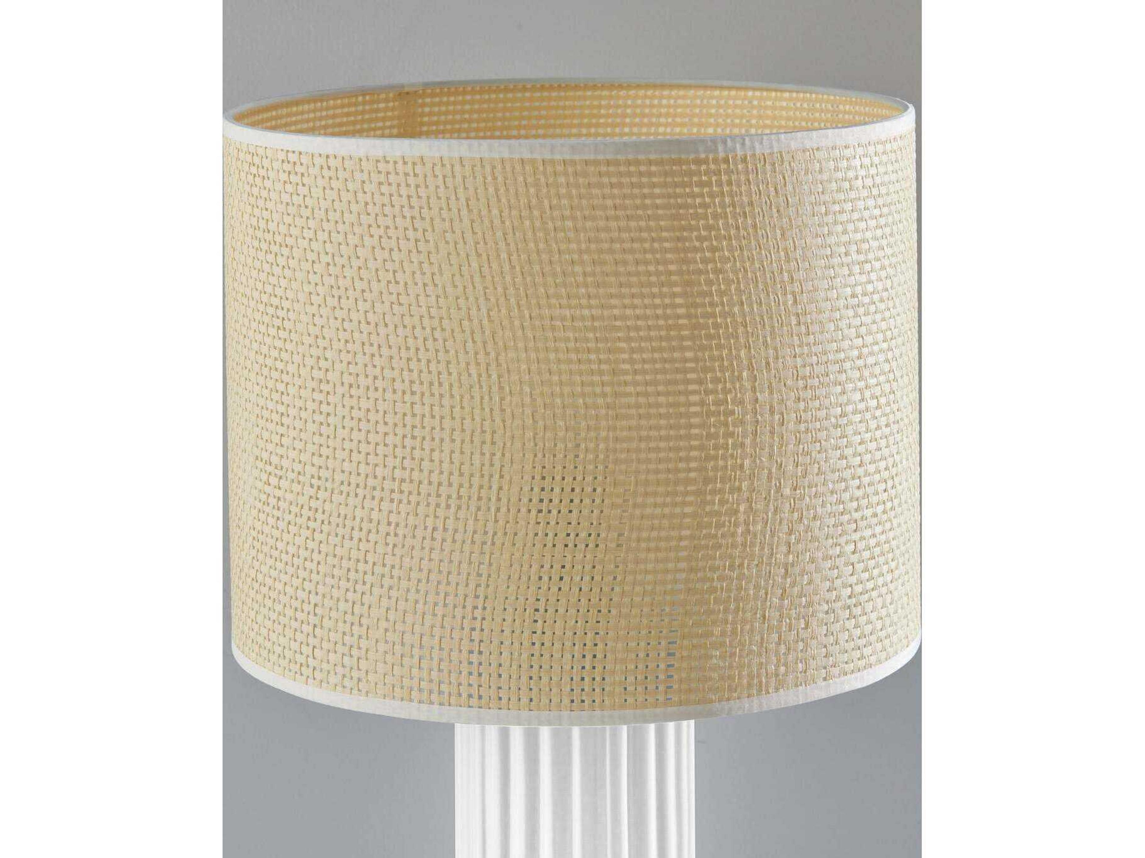 Adesso Primrose White Woven Natural Table Lamp