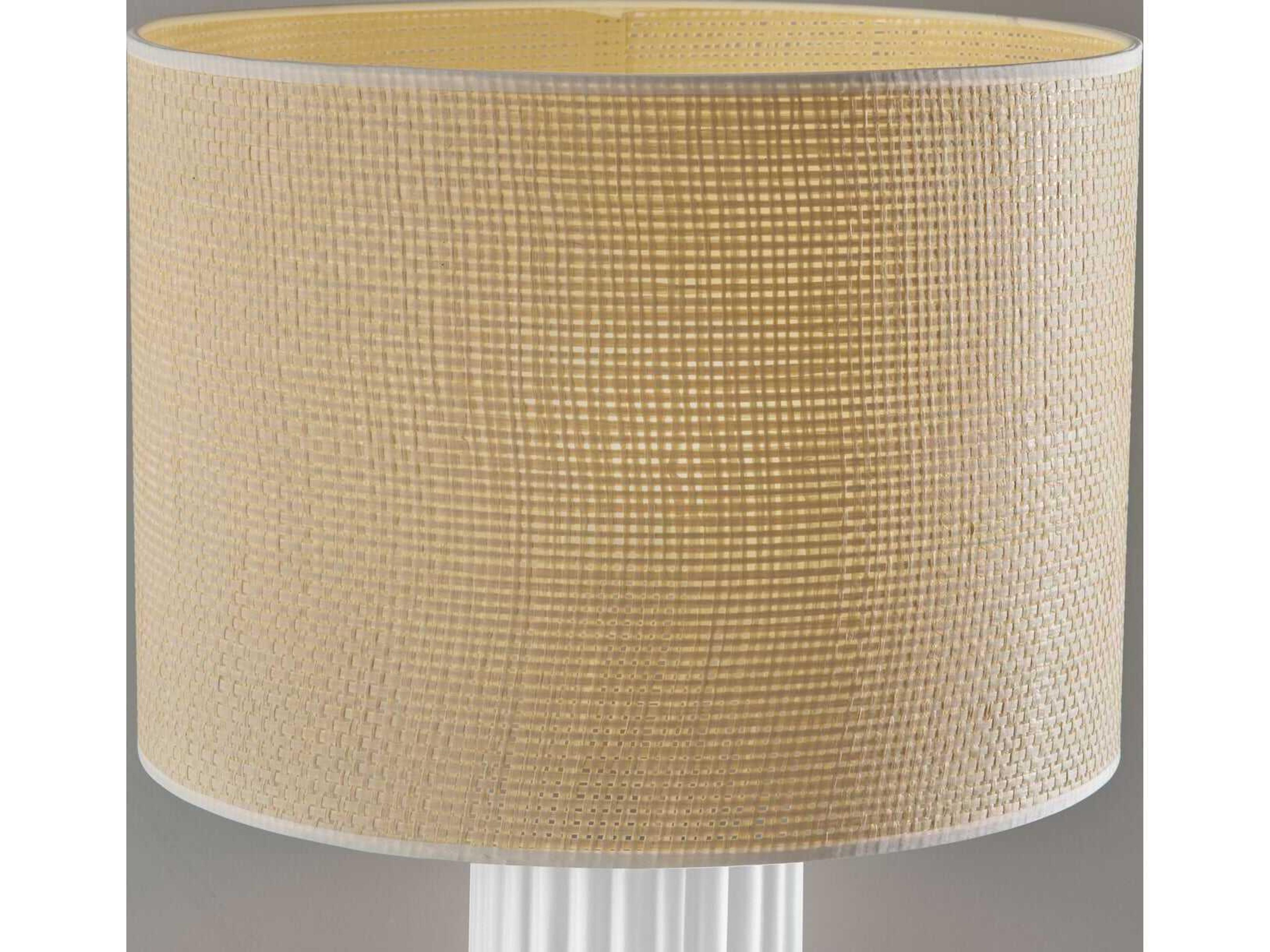 Adesso Primrose White Woven Natural Buffet Lamp