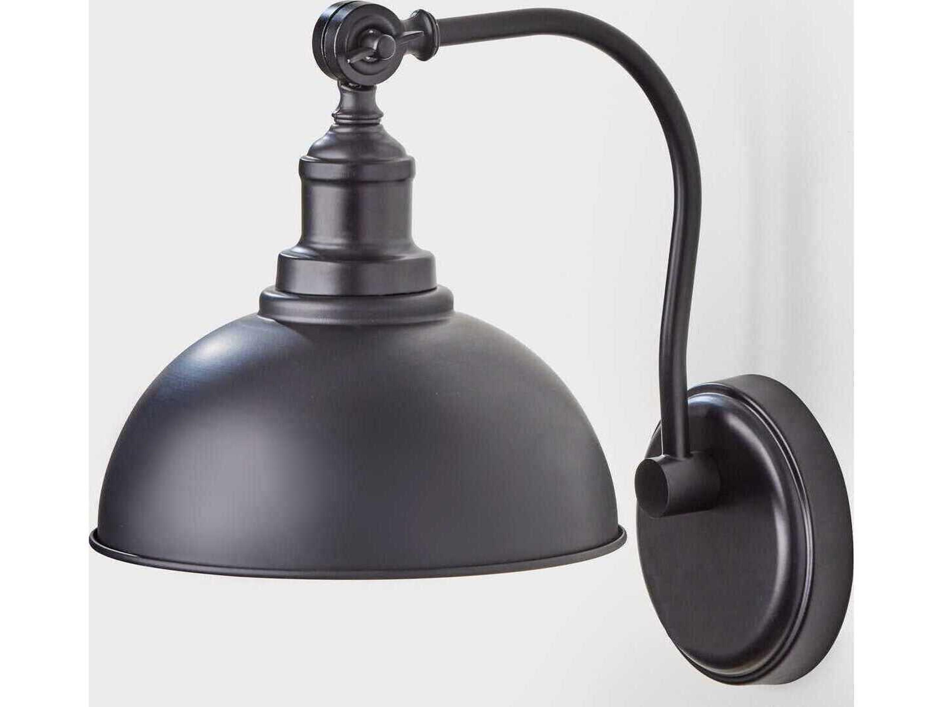 Adesso Wallace Black Gold Swing Wall Sconce