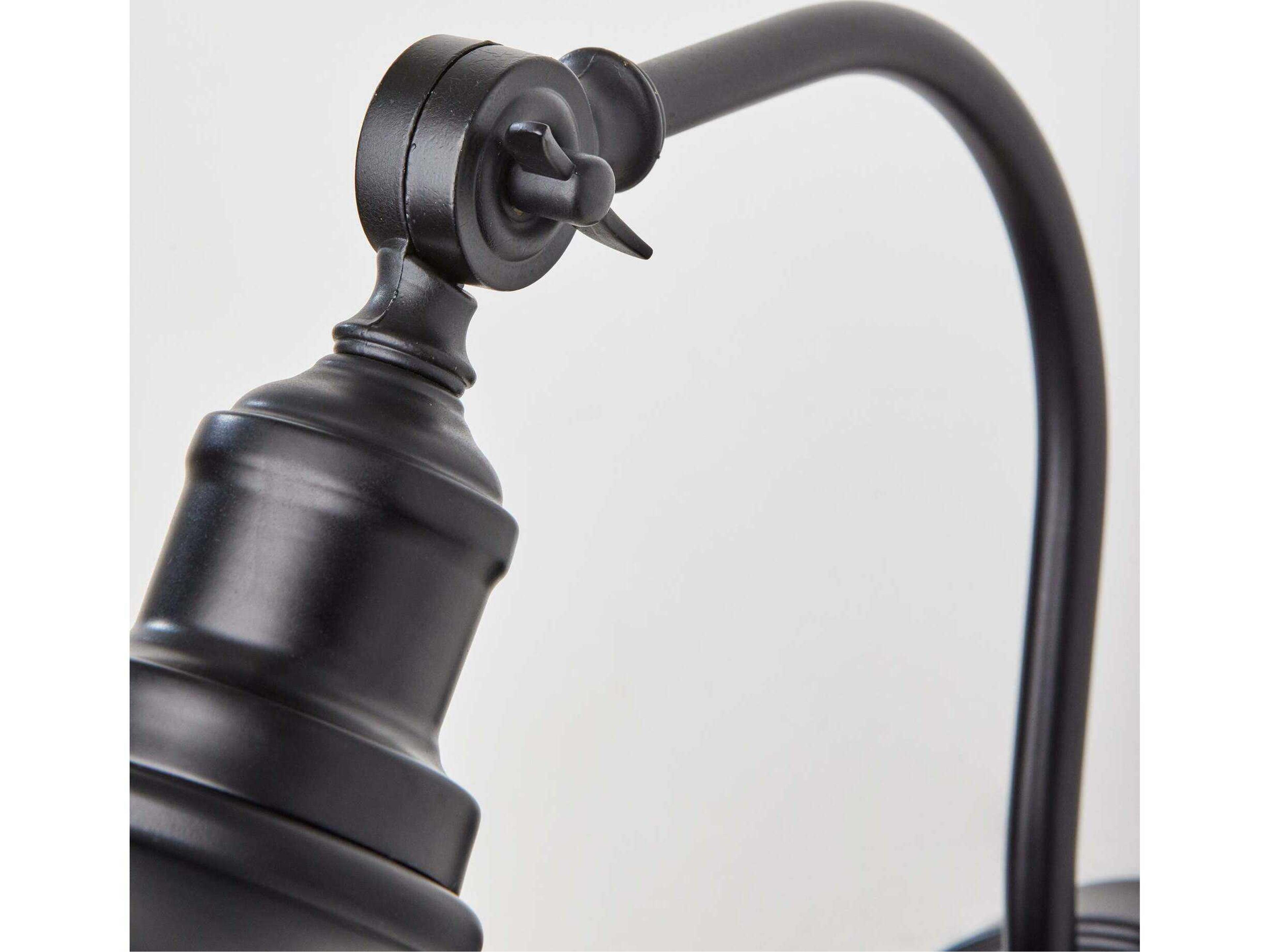 Adesso Wallace Black Gold Swing Wall Sconce