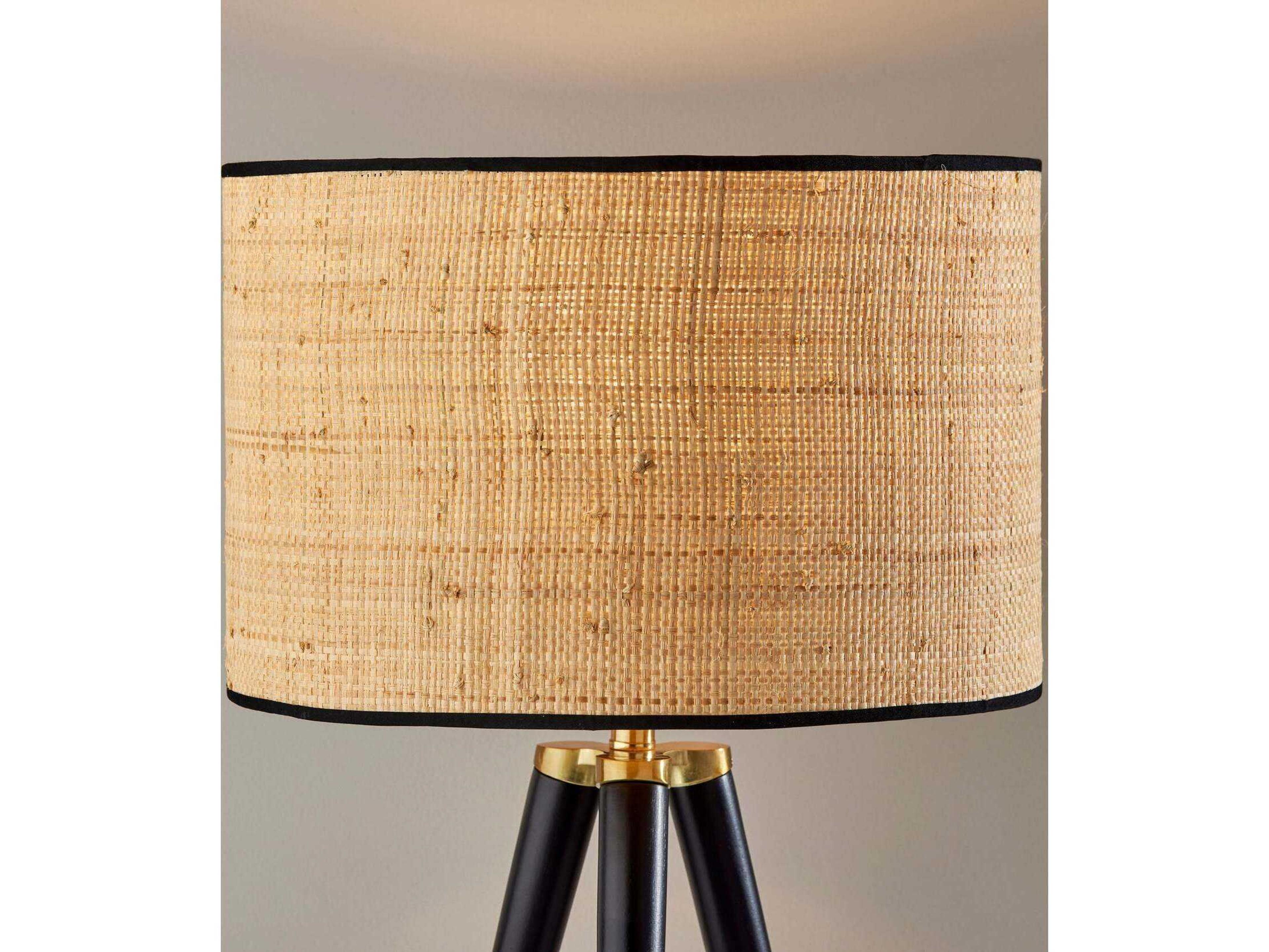 Adesso Jackson Black Antique Brass Buffet Lamp