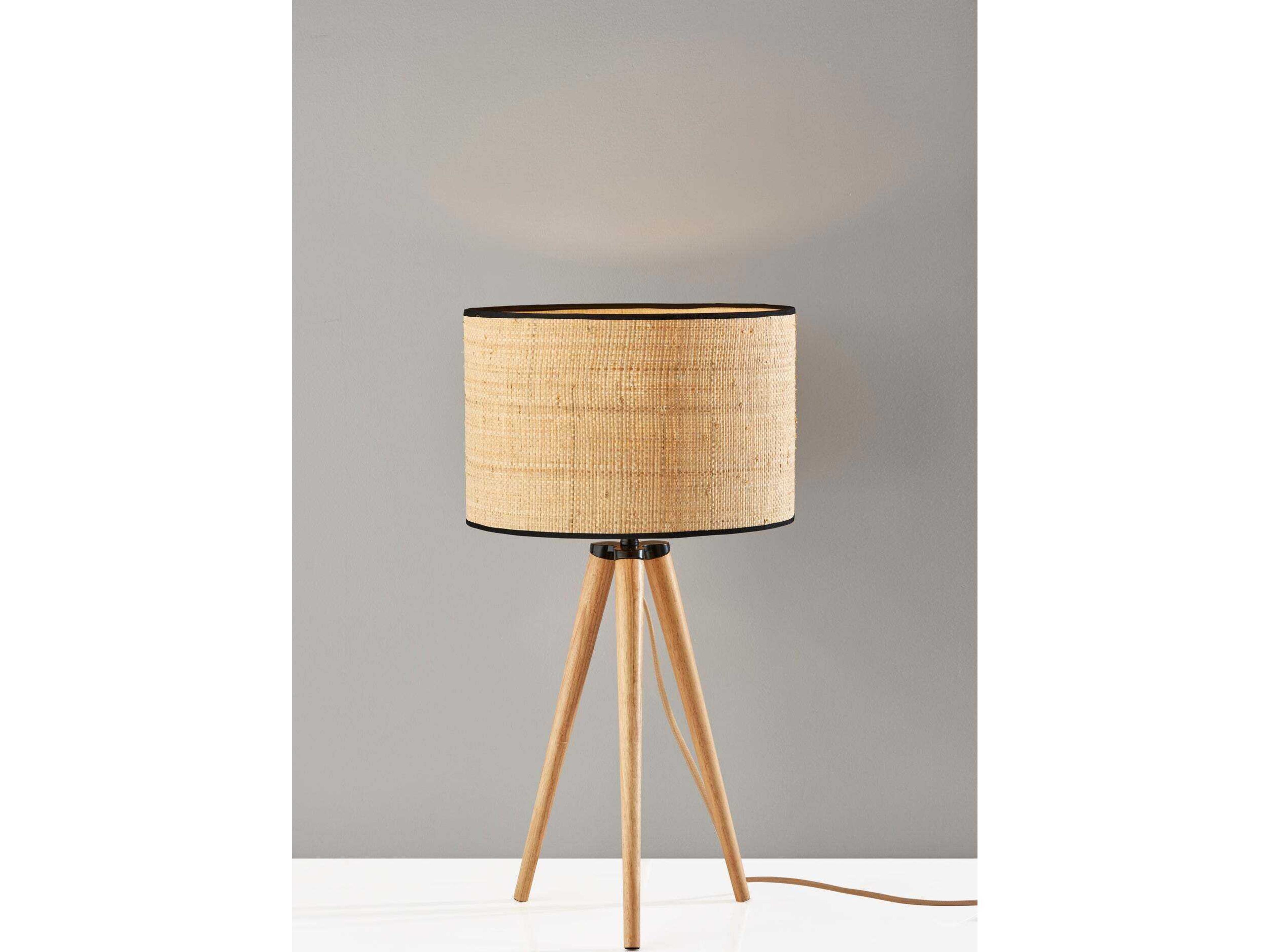 Adesso Jackson Natural Black Brown Buffet Lamp