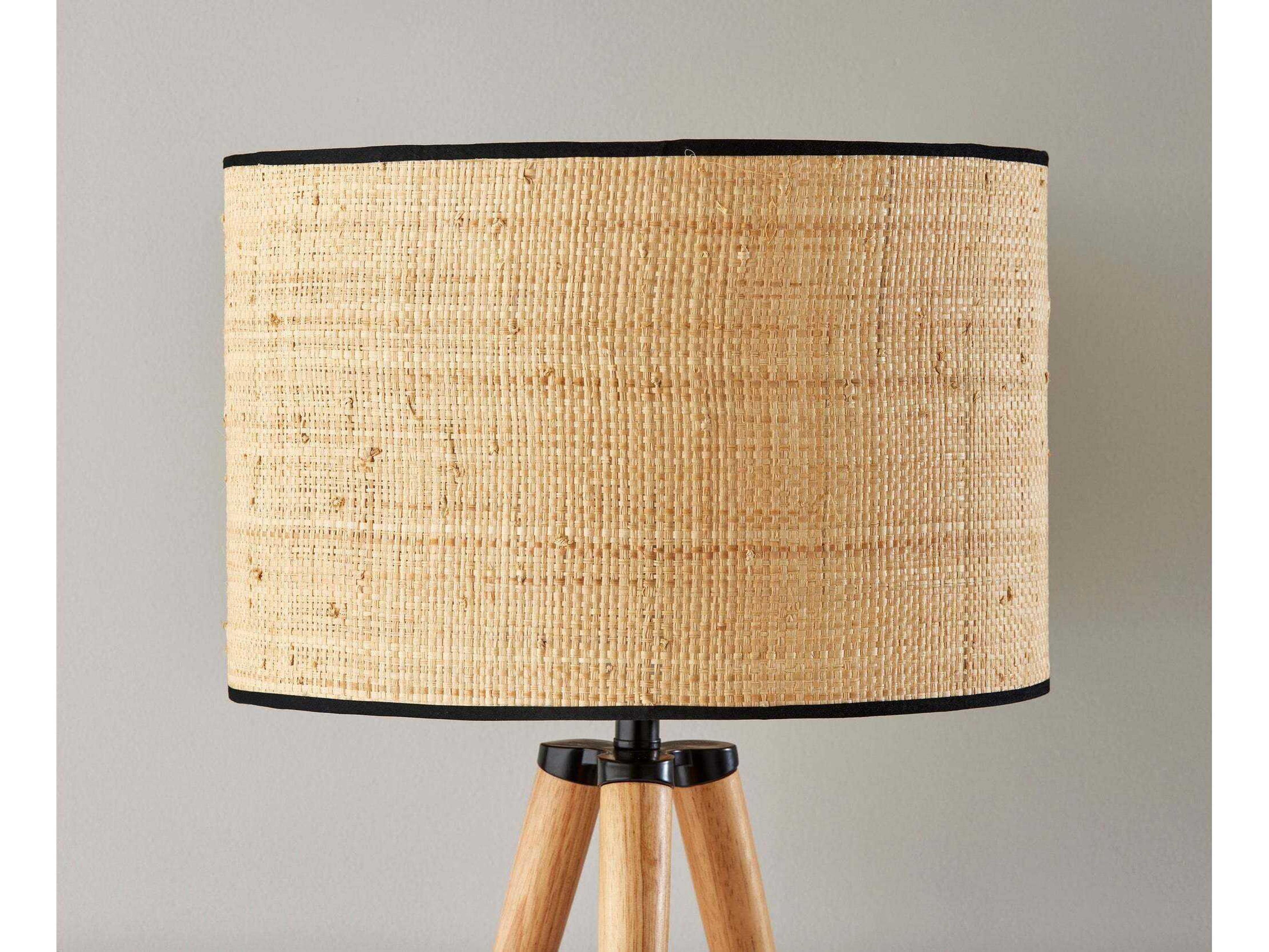 Adesso Jackson Natural Black Brown Buffet Lamp