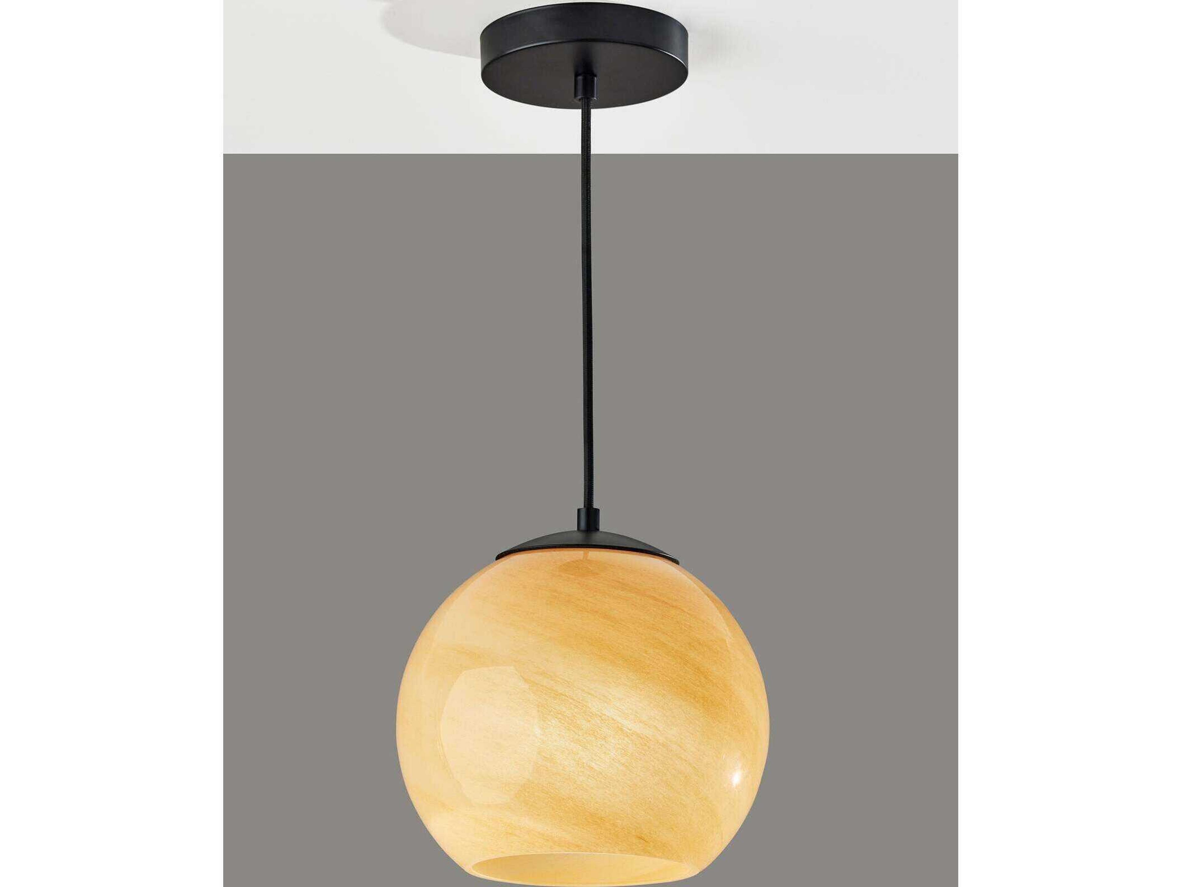 Adesso Nolan Black Globe Mini Pendant