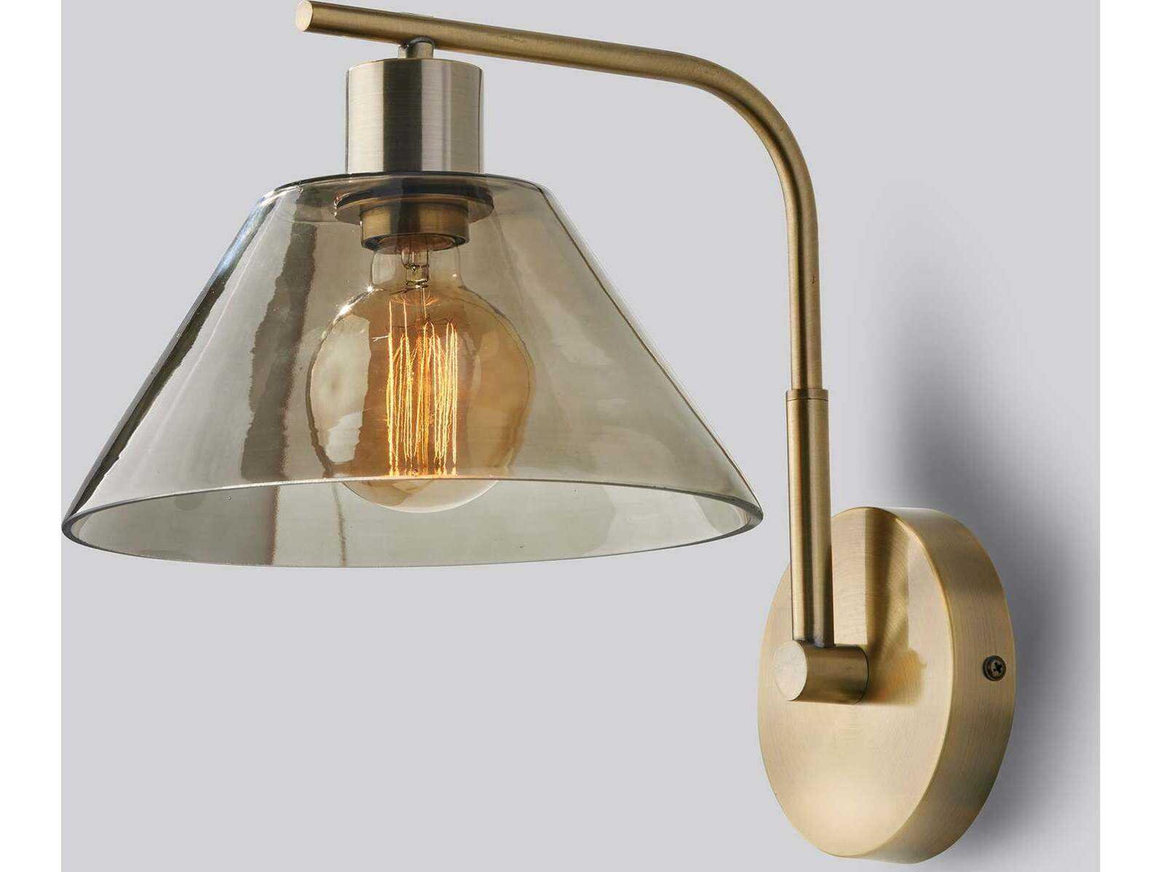 Adesso Zoe Antique Brass Wall Sconce